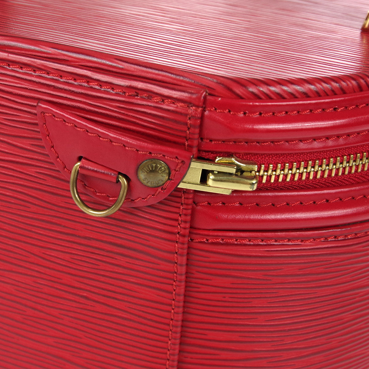 Louis Vuitton 1996 Cannes Vanity Handbag Red Epi M48037