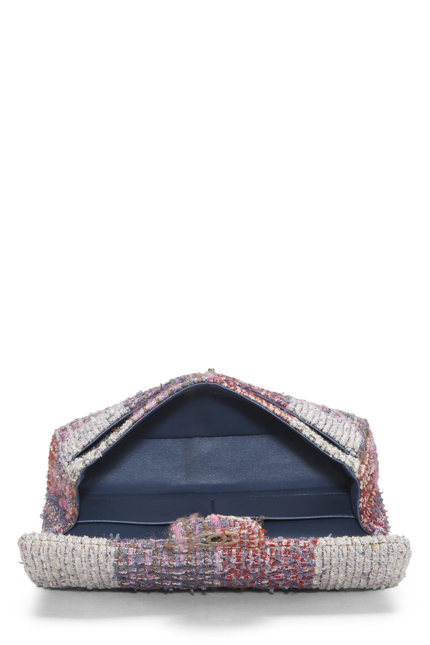 Chanel,  Multicolor Paneled Tweed Classic Double Flap Medium, Multi