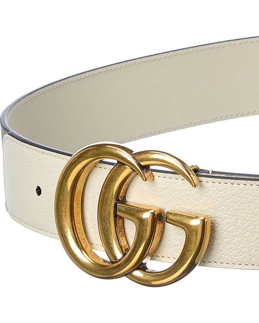 Gucci GG Marmont Wide GG Supreme Canvas & Leather Belt