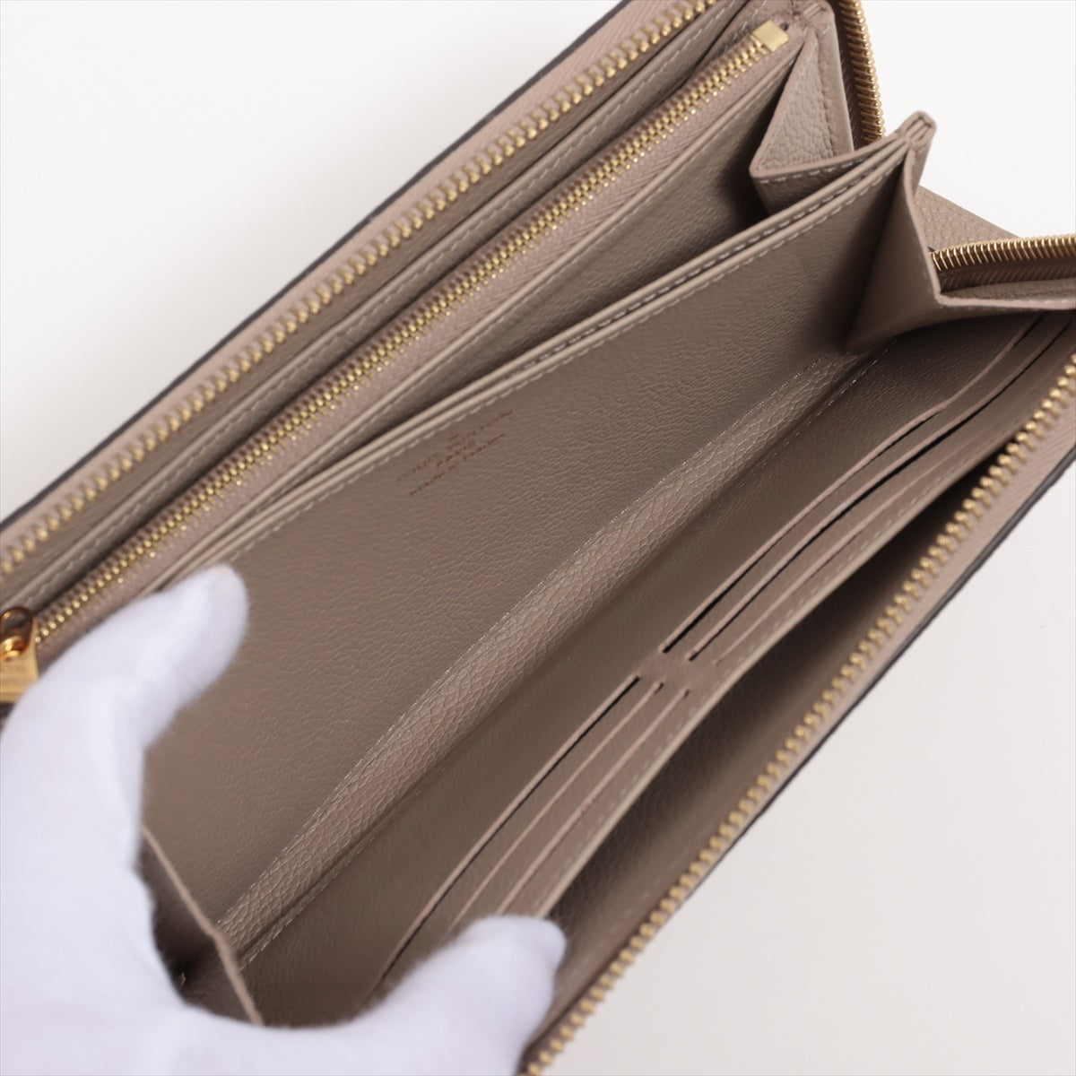 Louis Vuitton bicolor monogram implant zipper wallet M69794