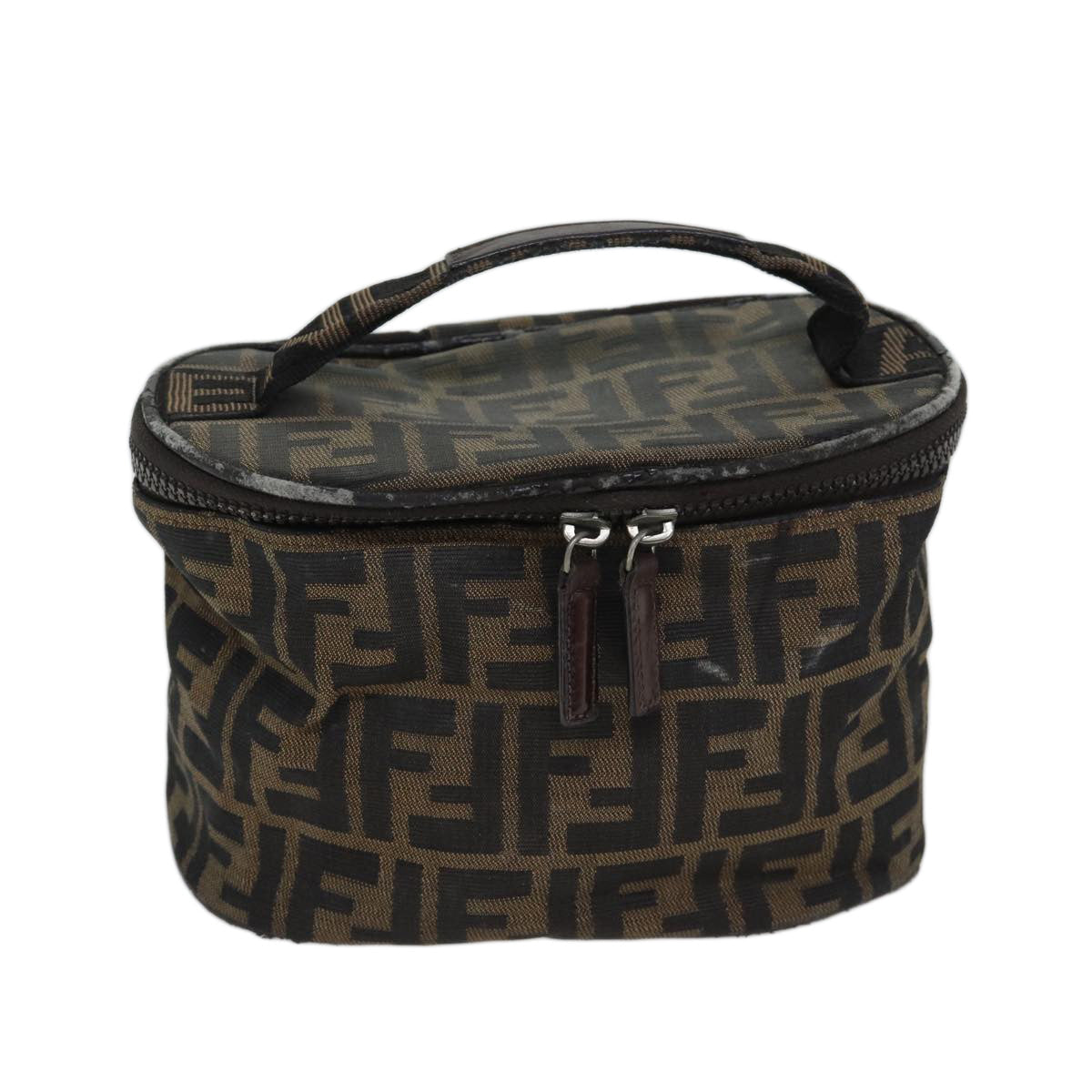 Luxury Fendi Zucca Canvas Vanity Cosmetic Pouch Brown71232