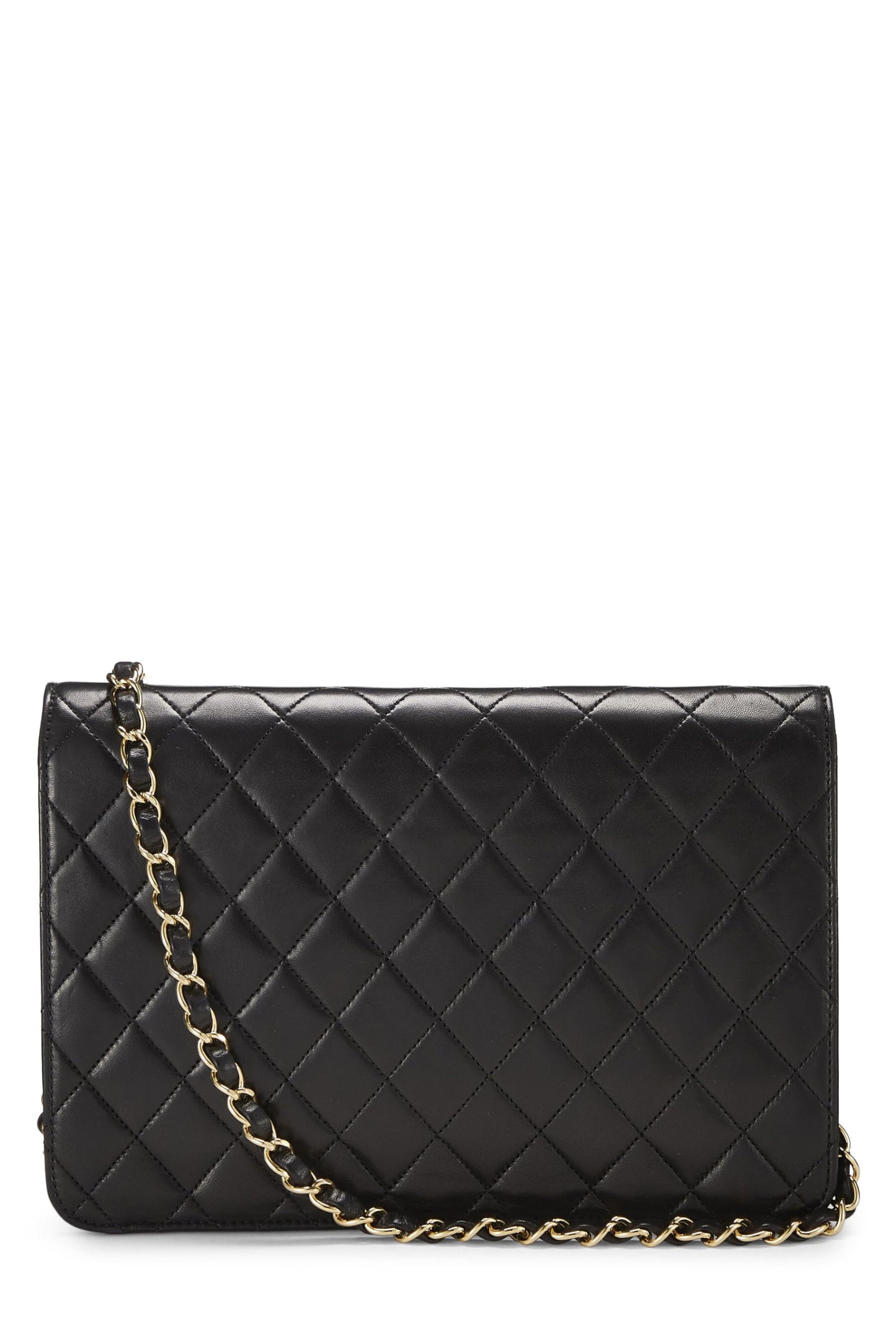 Chanel,  Black Quilted Lambskin Turnlock Ex Flap Medium, Black