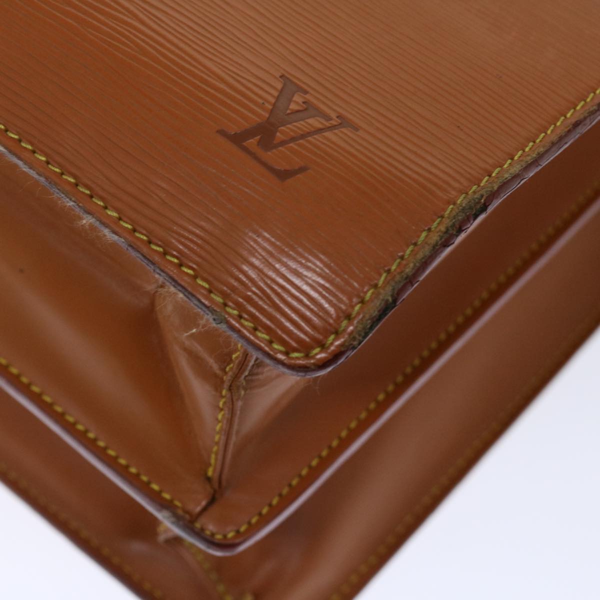 LOUIS VUITTON Epi Serviette Fermoir Business Bag Brown M54358 LV 71442