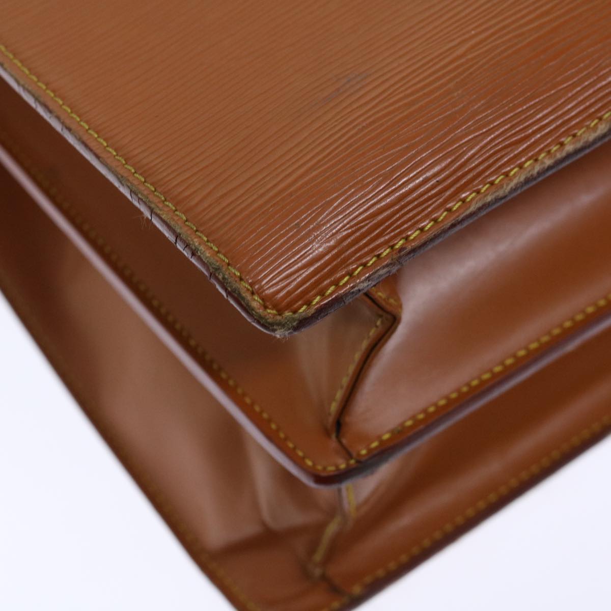 LOUIS VUITTON Epi Serviette Fermoir Business Bag Brown M54358 LV 71442