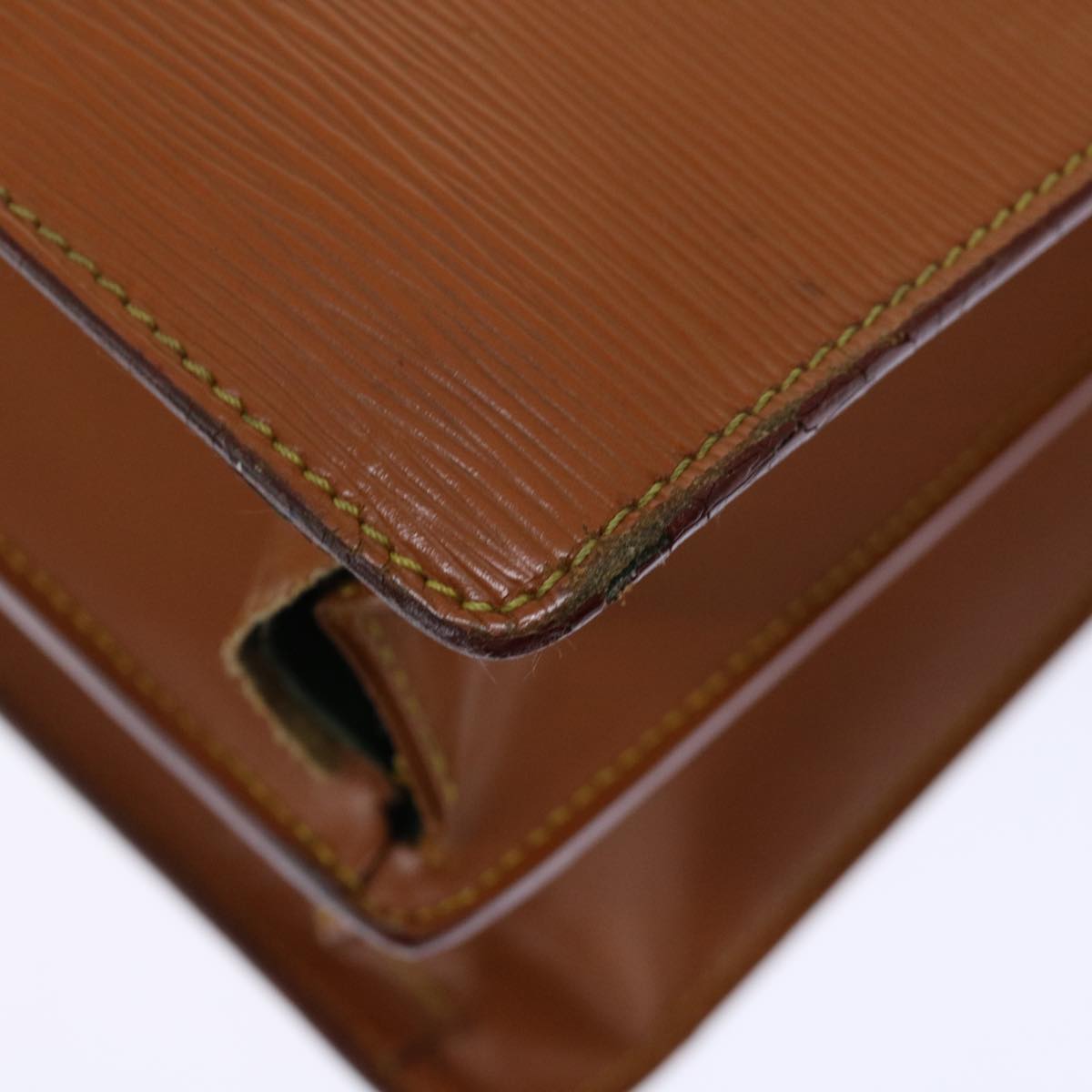 LOUIS VUITTON Epi Serviette Fermoir Business Bag Brown M54358 LV 71442