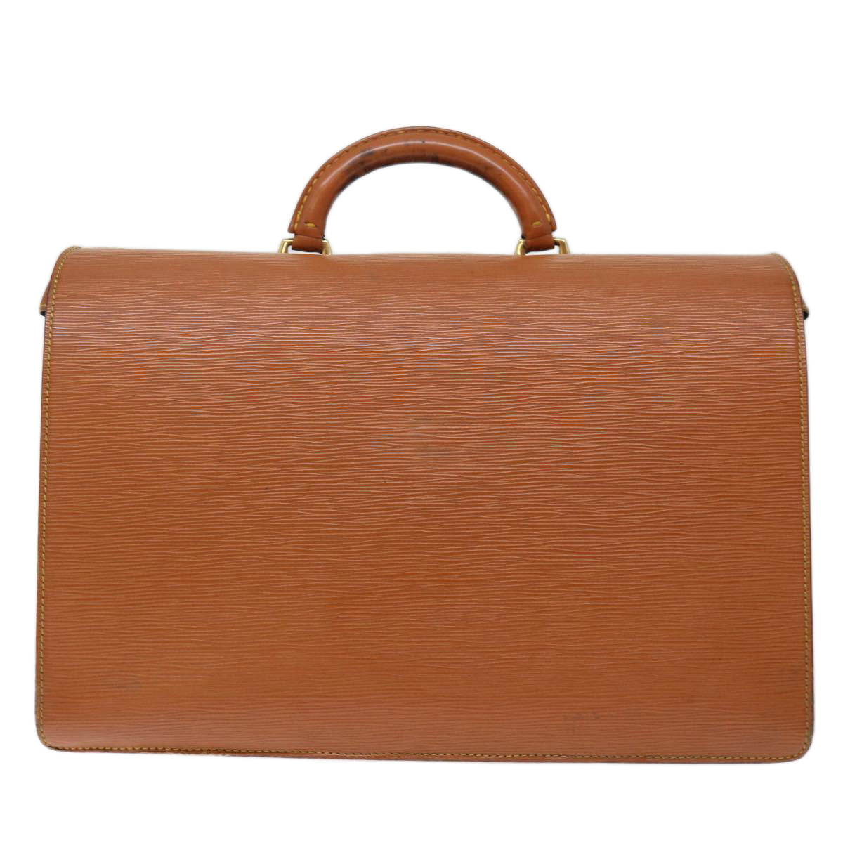 LOUIS VUITTON Epi Serviette Fermoir Business Bag Brown M54358 LV 71442