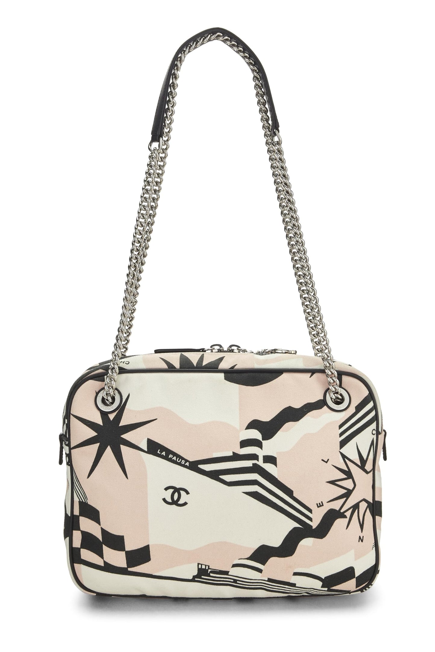 Chanel,  Pink Canvas La Pausa Camera Case Small, Pink