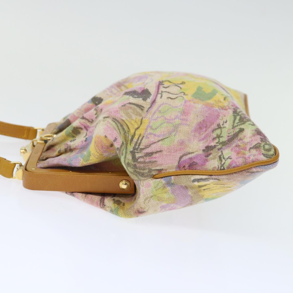 Luxury Fendi Hand Bag Canvas Beige Pink71568