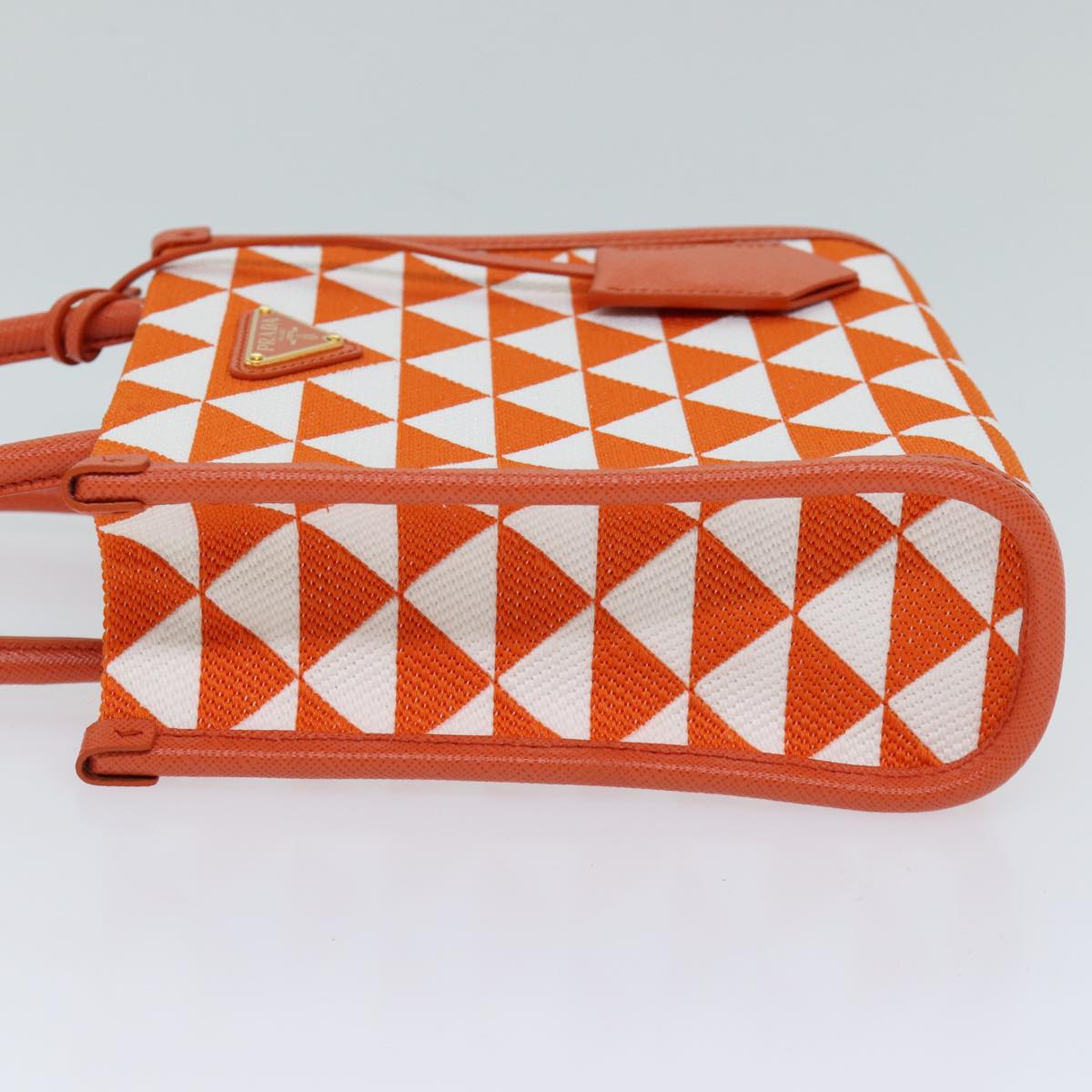 Luxury PradaHand Bag Canvas 2way Orange 71577SA
