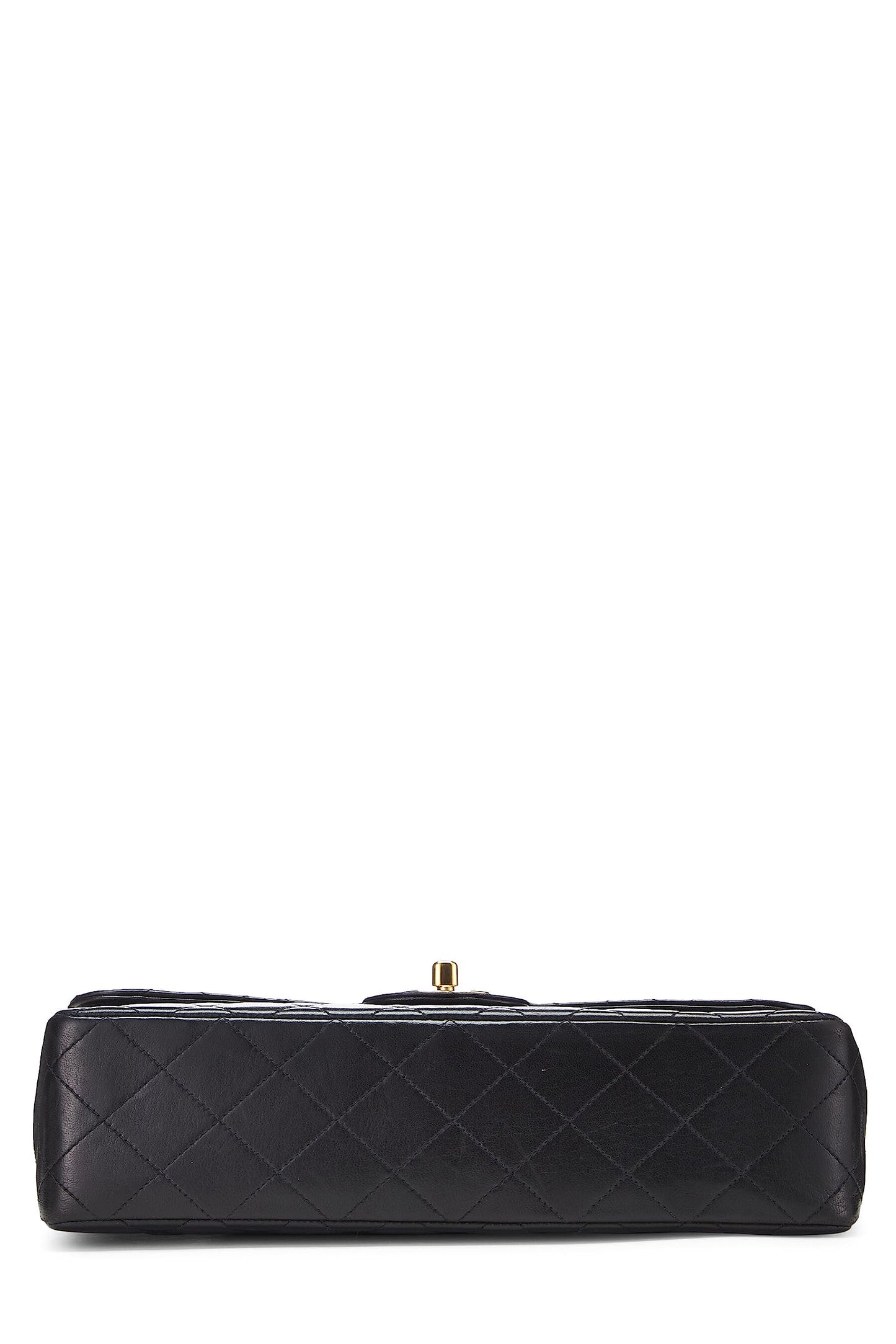 Chanel,  Black Quilted Lambskin Double Bag, Black