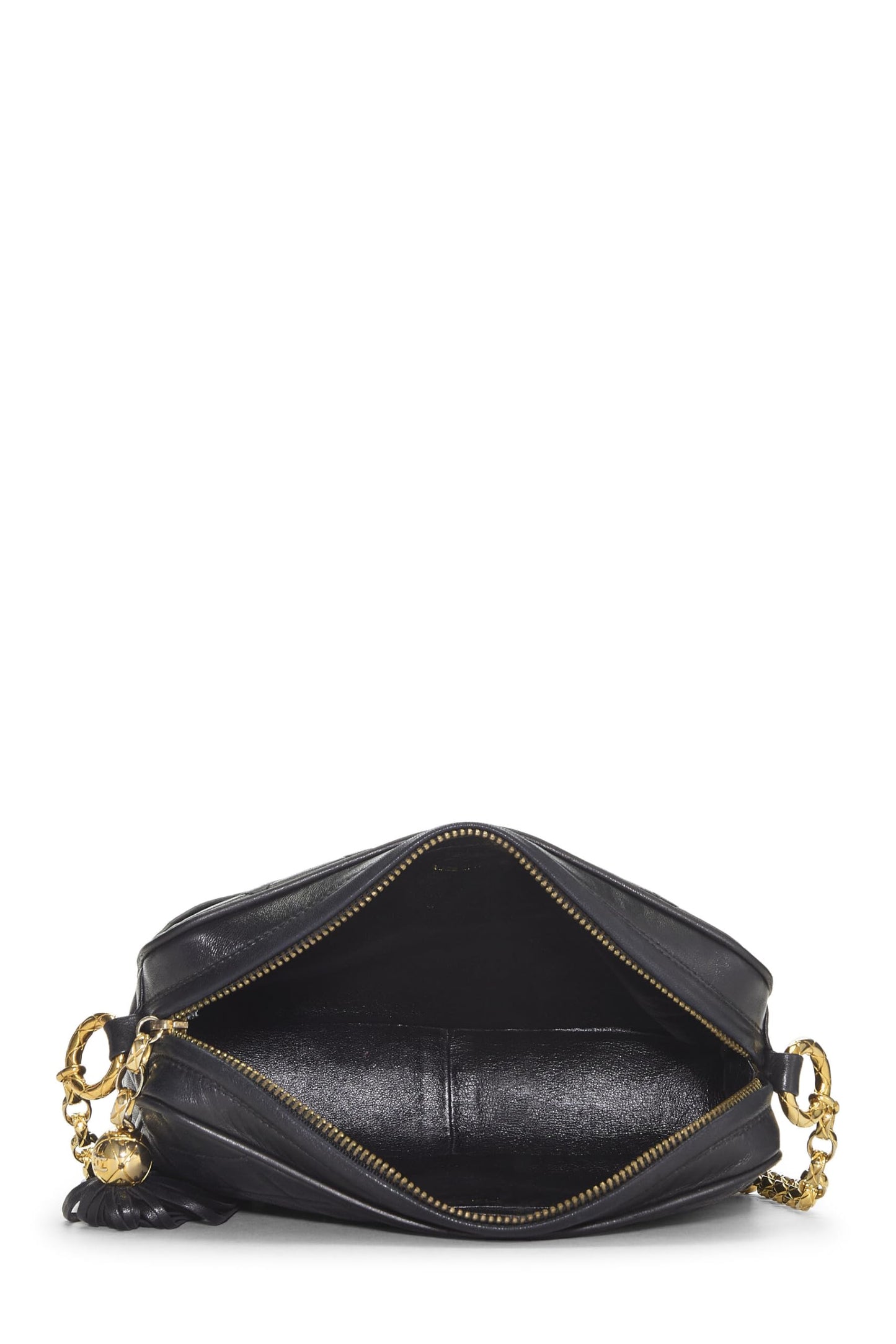 Chanel,  Black Quilted Lambskin Pocket Camera Bag Medium, Black