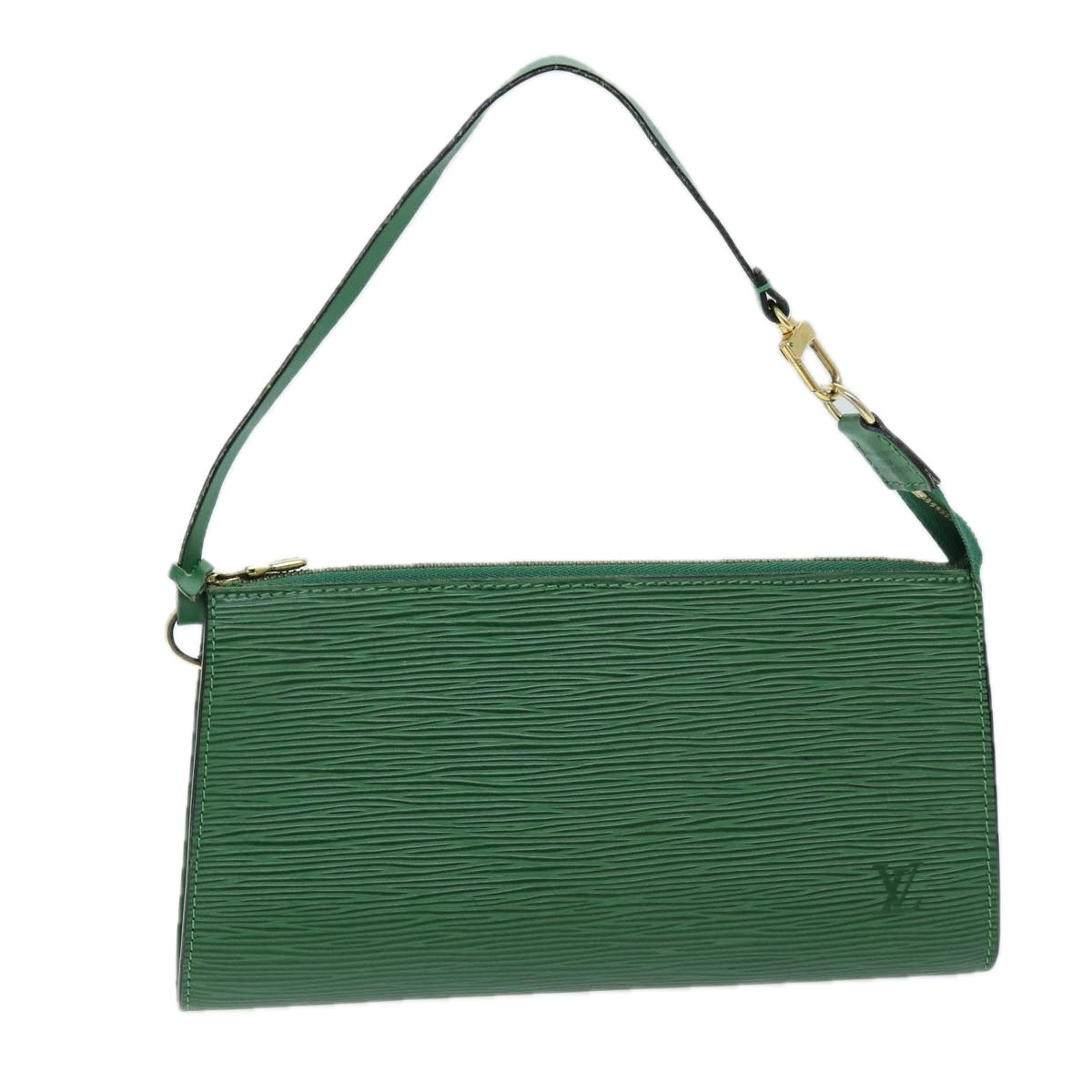 LOUIS VUITTON Epi Pochette Accessoires Pouch Green M52984 LV 71673