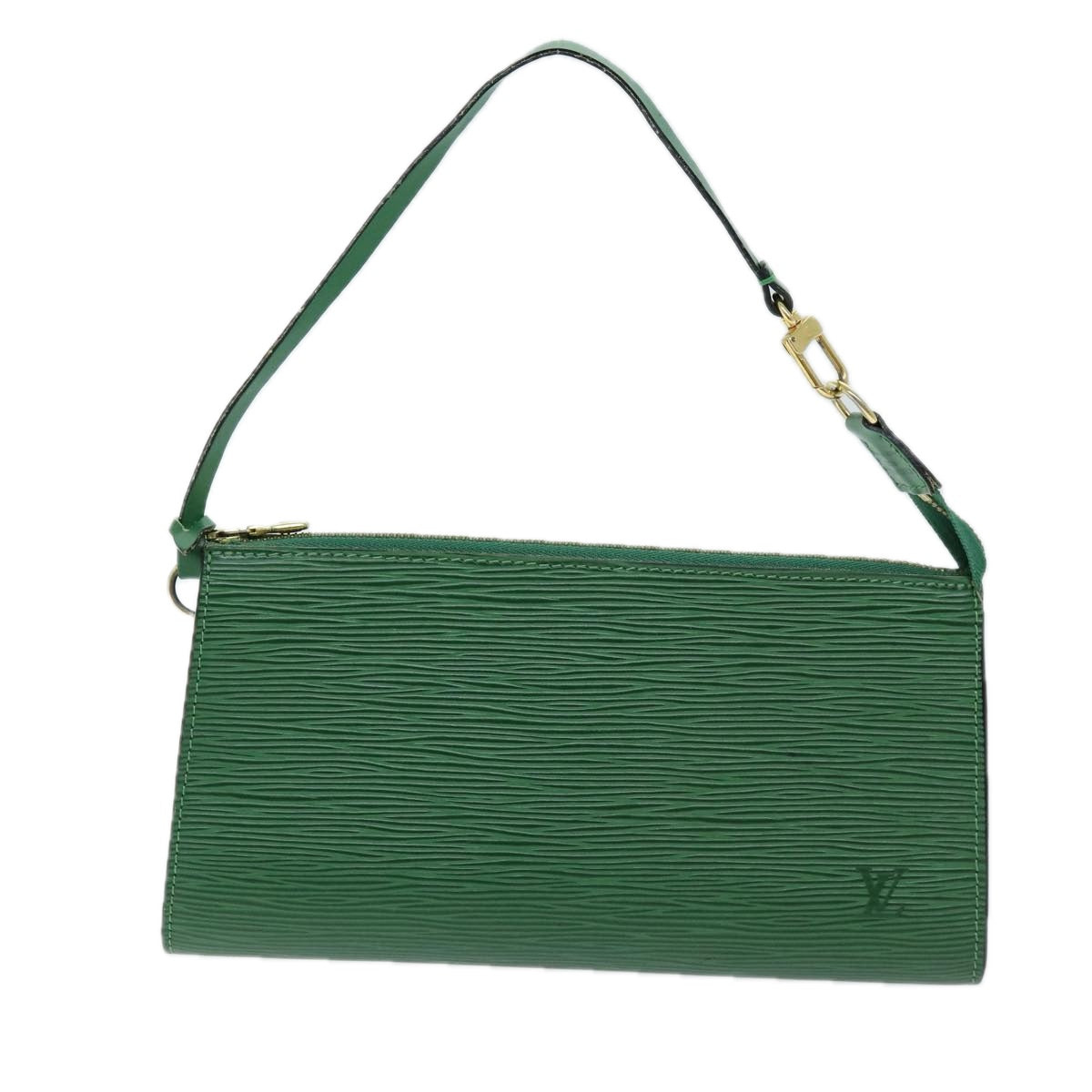 LOUIS VUITTON Epi Pochette Accessoires Pouch Green M52984 LV 71673