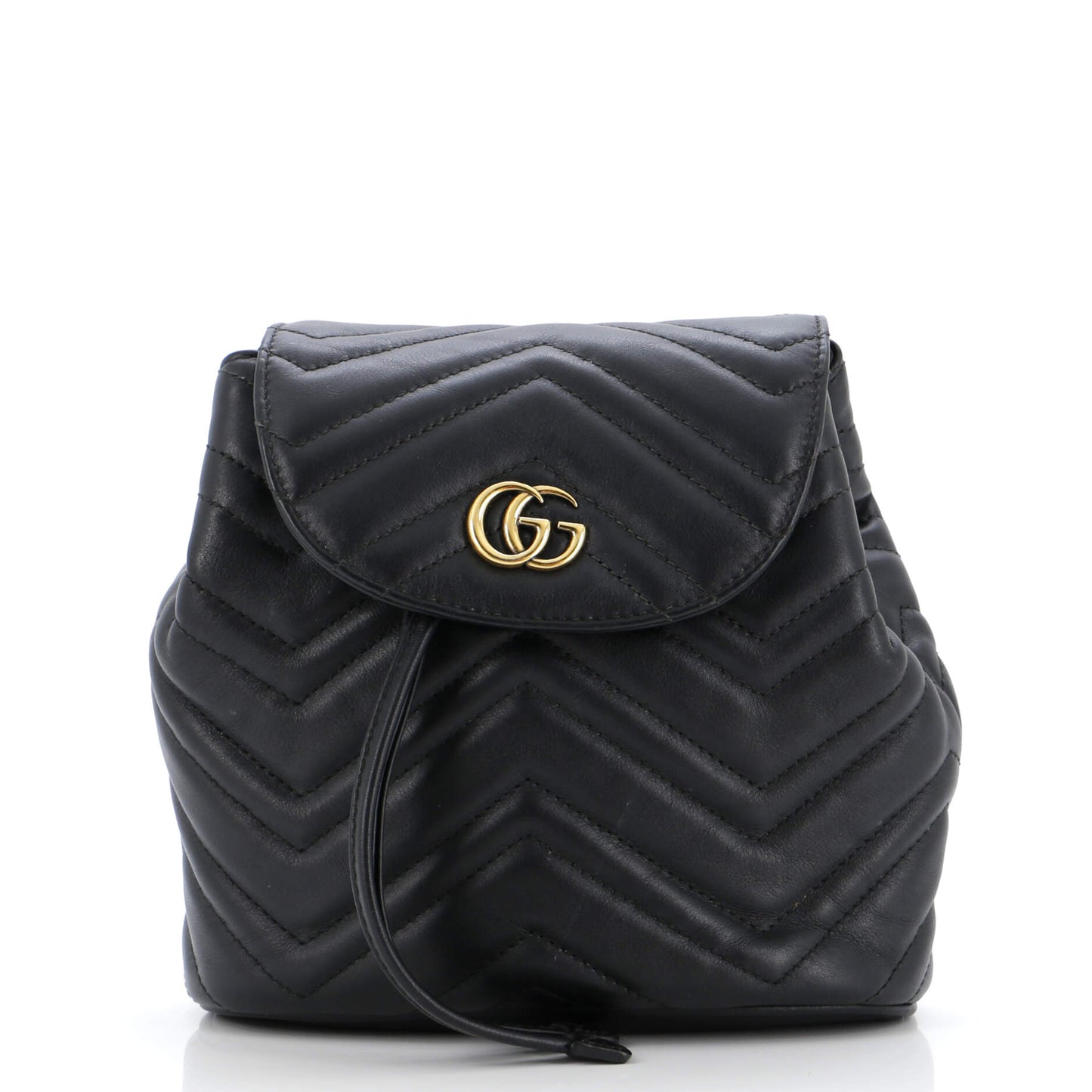 Luxury Gucci Trending 2025 GG Marmont Drawstring Backpack Matelasse Leather Mini