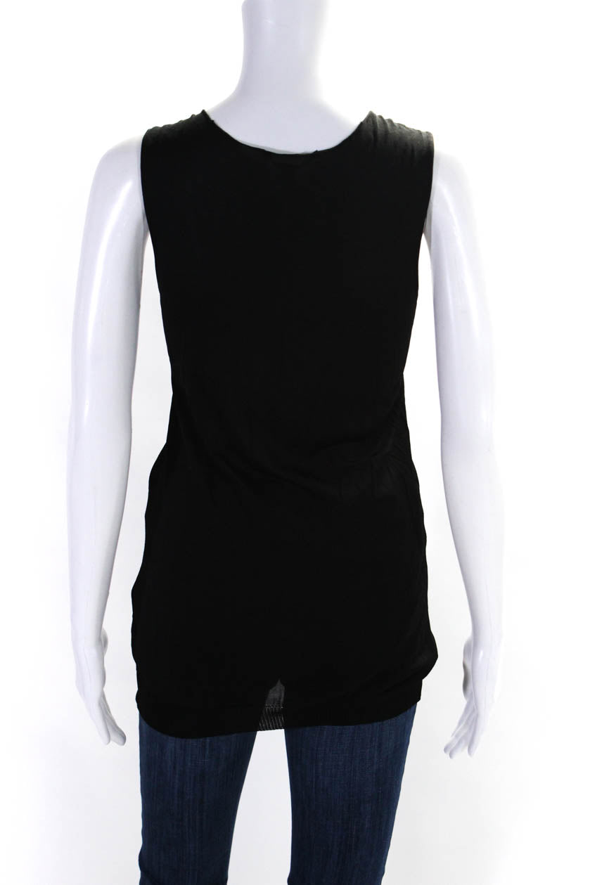 Gucci Womens Knit Surplice V Neck Tank Top Blouse Black