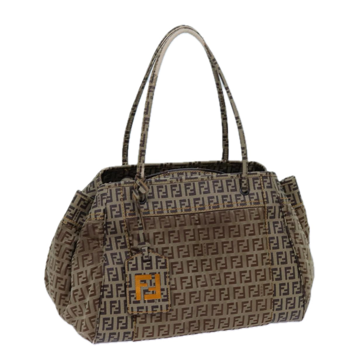 Luxury Fendi Zucchino Canvas Hand Bag Beige71826