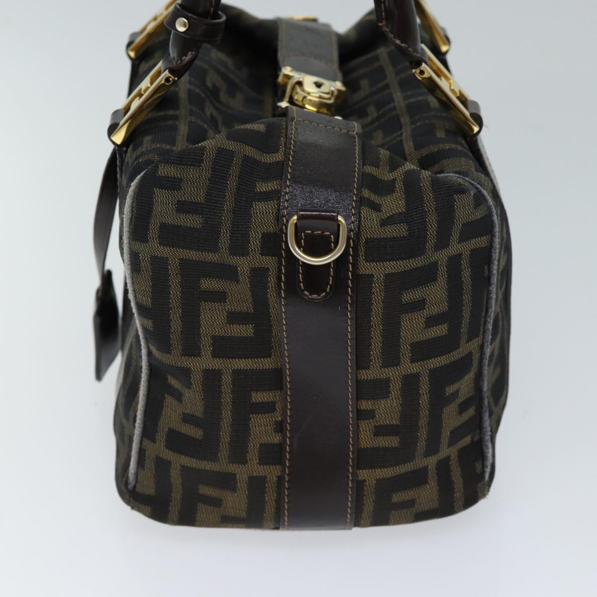 Luxury Fendi Zucca Canvas Hand Bag Brown Black71831