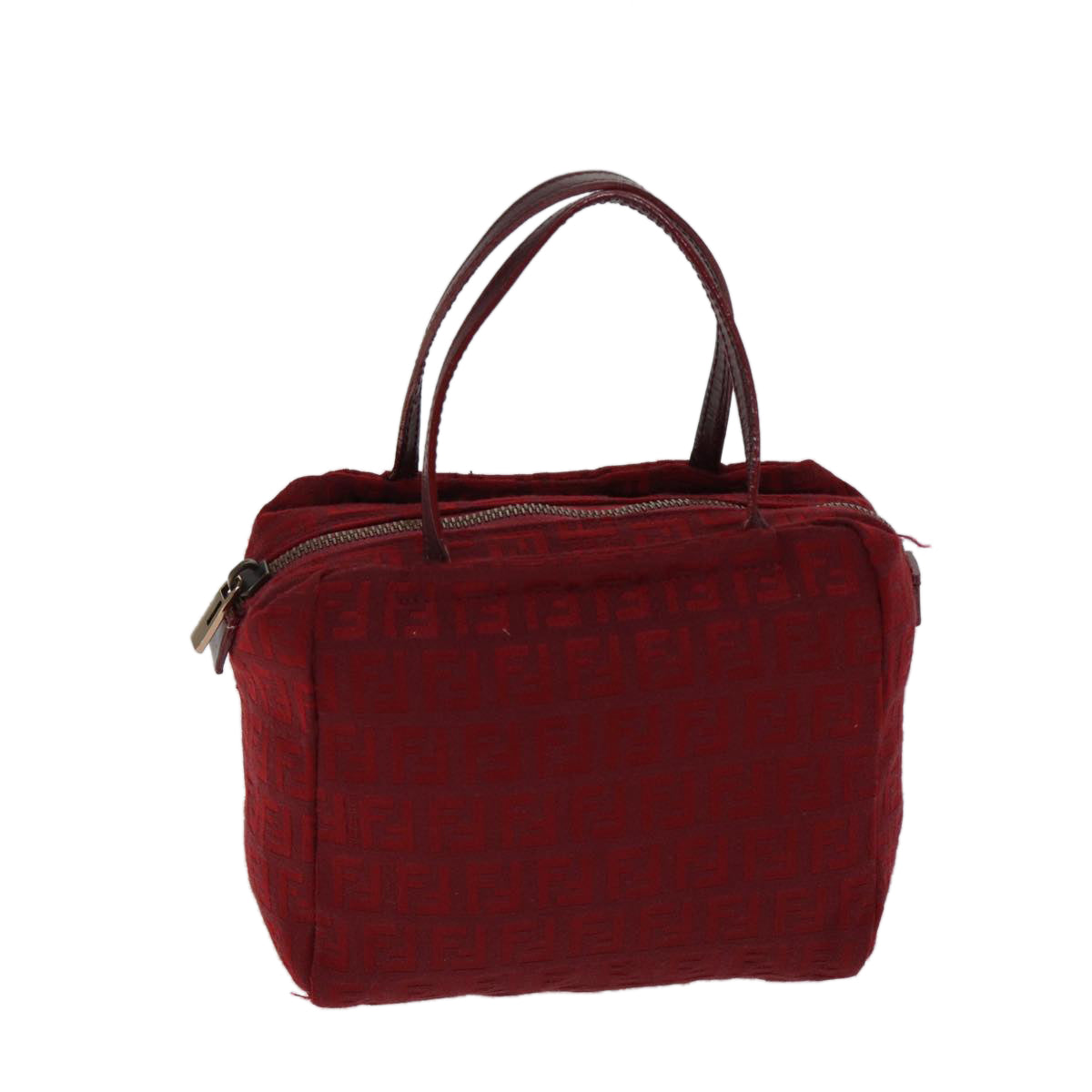 Luxury Fendi Zucchino Canvas Hand Bag Red71832
