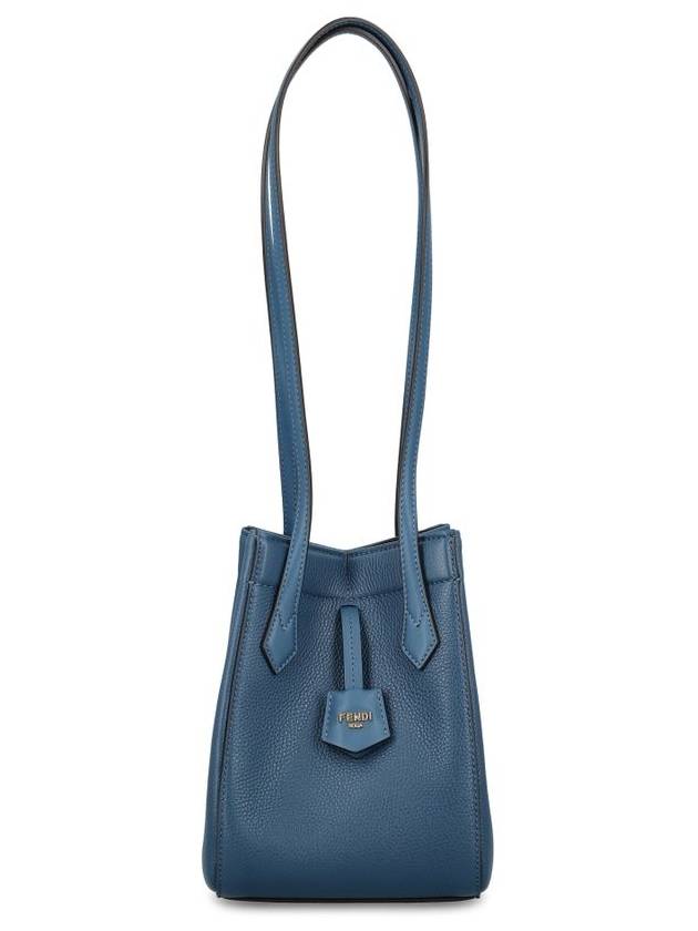 Luxury Fendi Origami Mini Bucket Bag Blue
