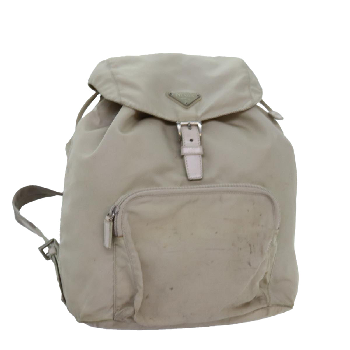 Luxury PradaBackpack Nylon Cream 71853