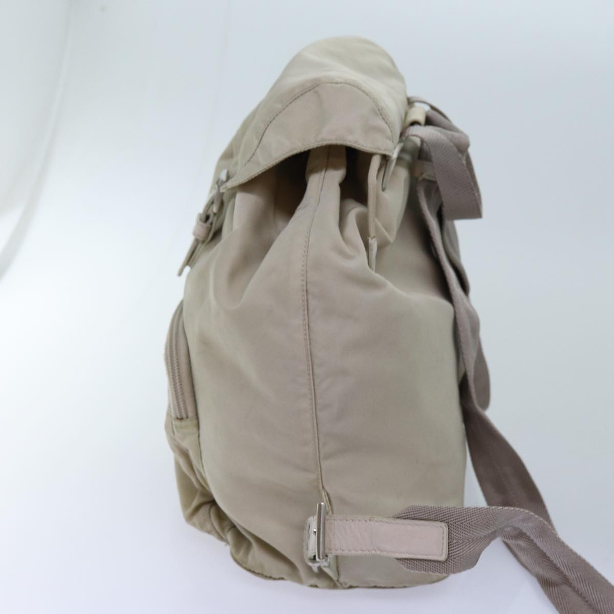 Luxury PradaBackpack Nylon Cream 71853