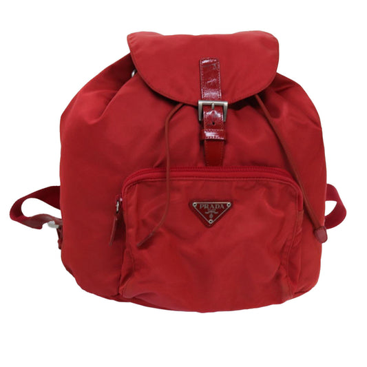 Luxury PradaBackpack Nylon Red 71860