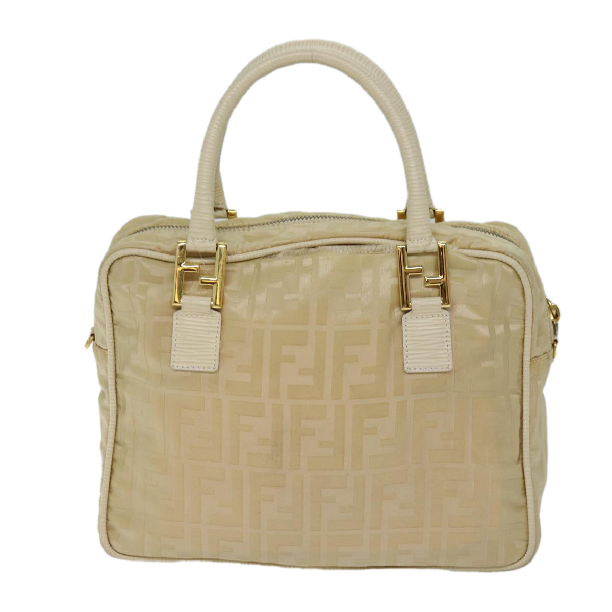 Luxury Fendi Zucca Canvas Hand Bag 2way Cream71902