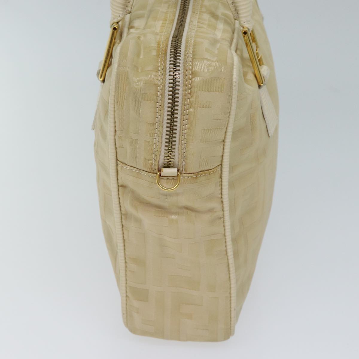 Luxury Fendi Zucca Canvas Hand Bag 2way Cream71902