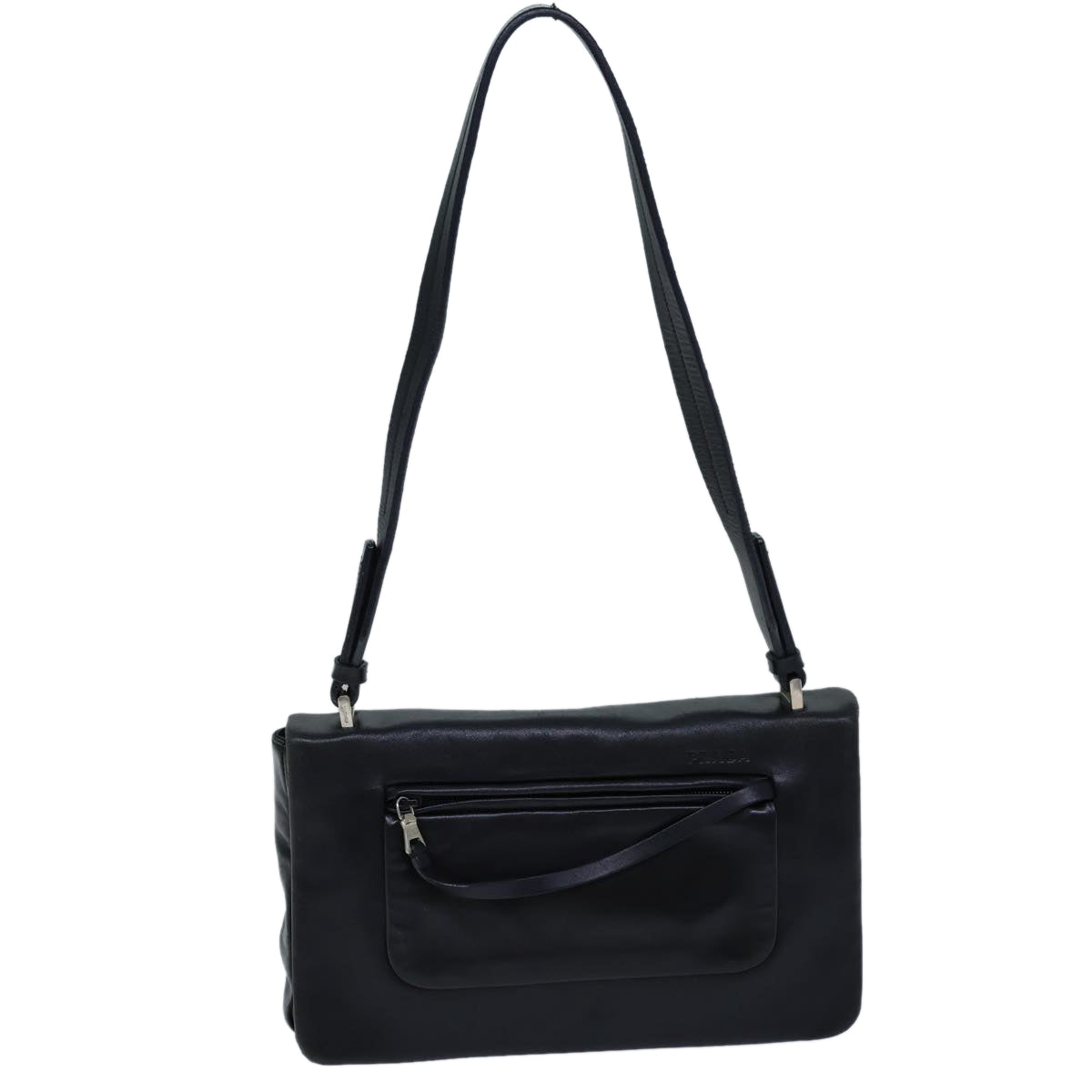 Luxury PradaShoulder Bag Leather Black 71914