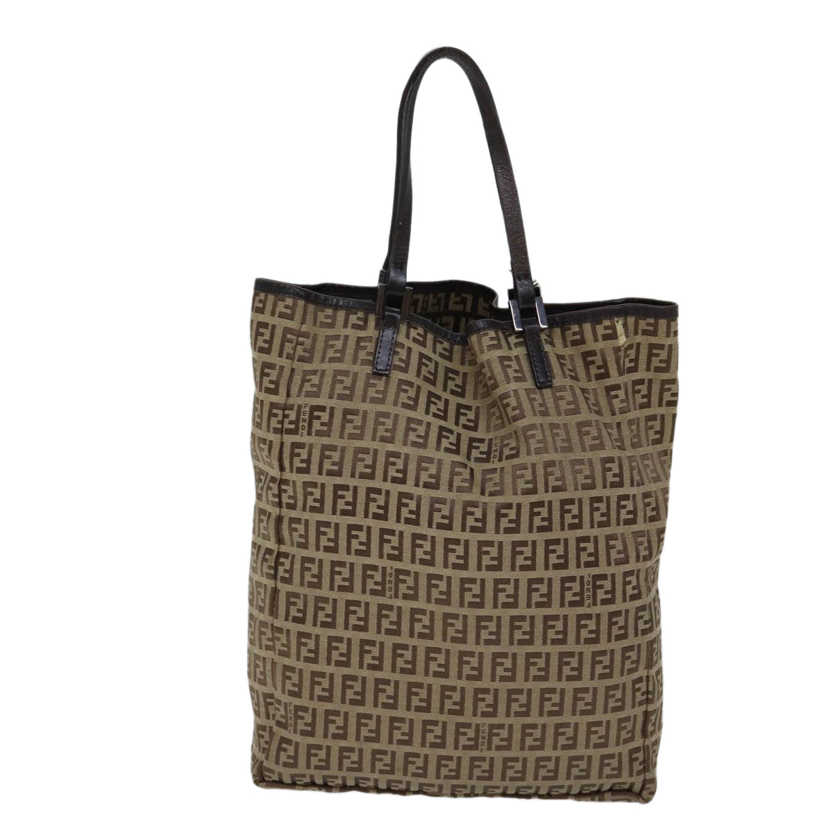 Luxury Fendi Zucchino Canvas Tote Bag Beige71920