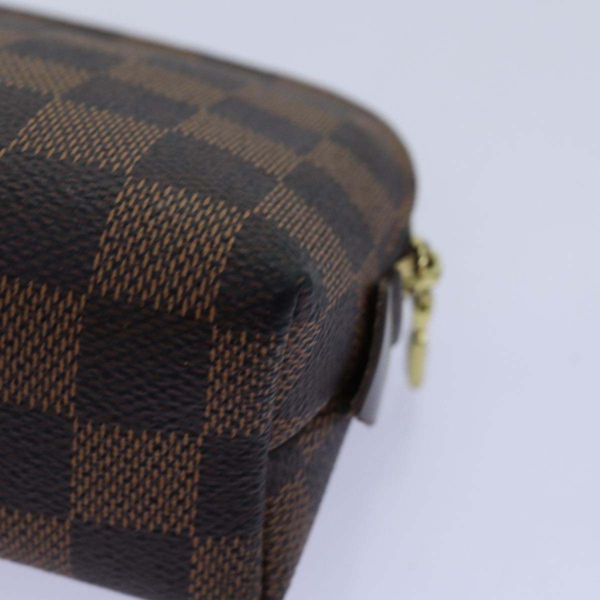 LOUIS VUITTON Damier Ebene Pochette Cosmetic PM Pouch N47516 LV 71944