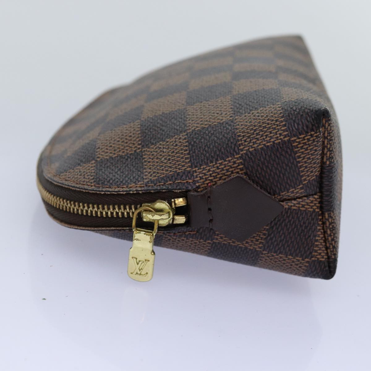 LOUIS VUITTON Damier Ebene Pochette Cosmetic PM Pouch N47516 LV 71944
