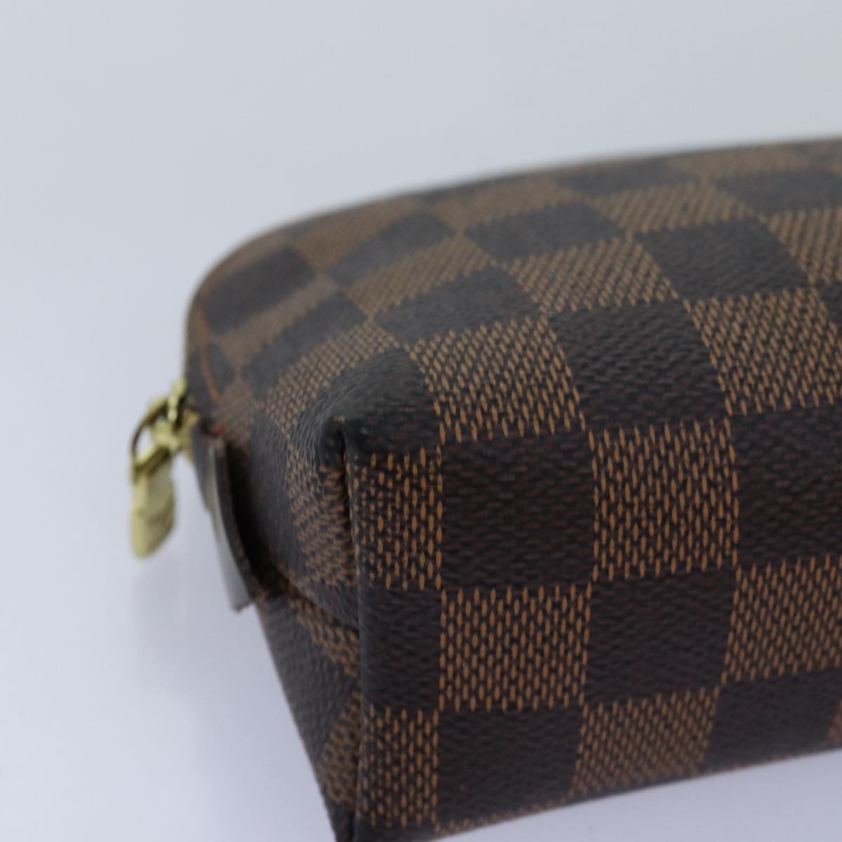 LOUIS VUITTON Damier Ebene Pochette Cosmetic PM Pouch N47516 LV 71944