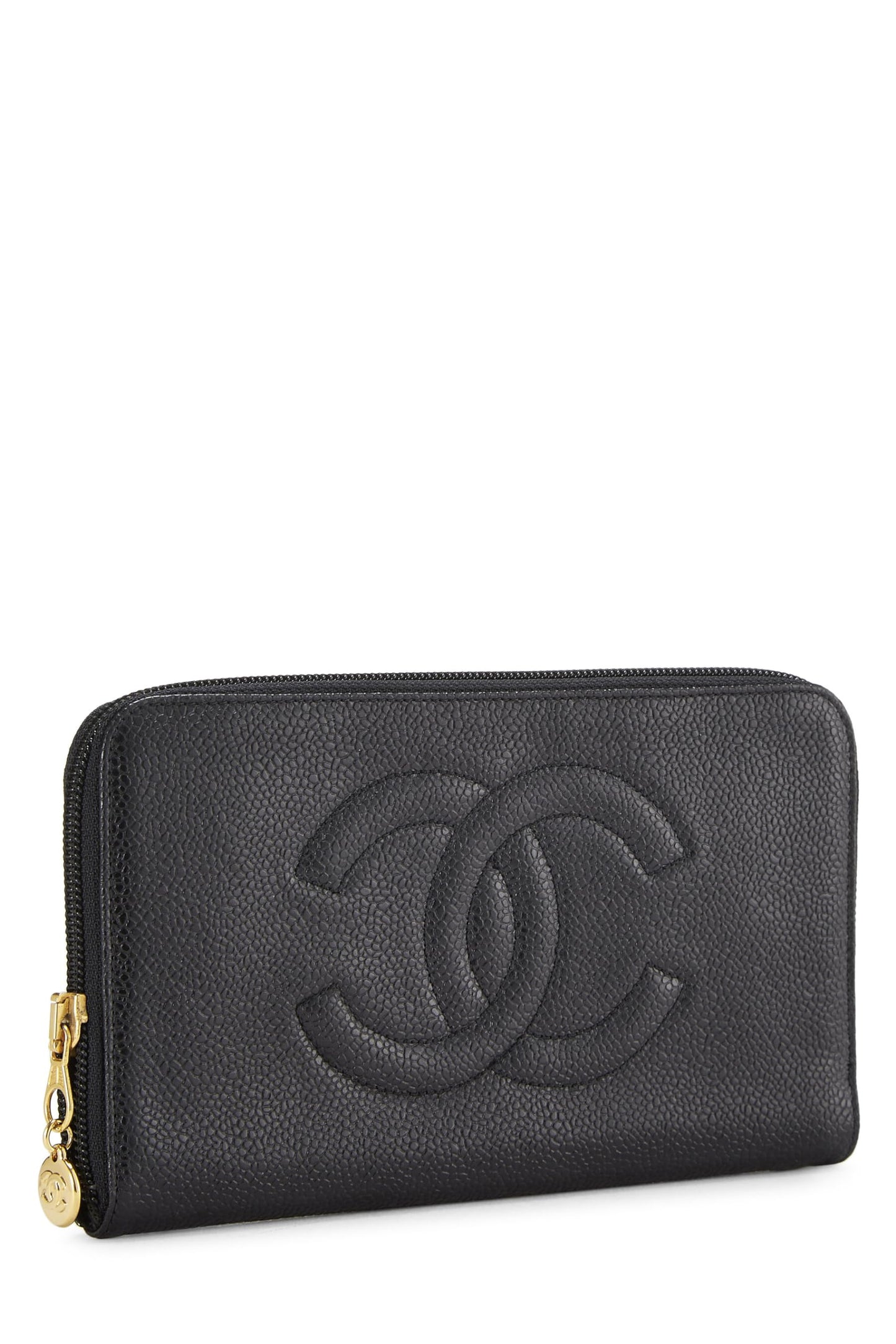 Chanel,  Black Caviar 'CC' Timeless Organzier, Black
