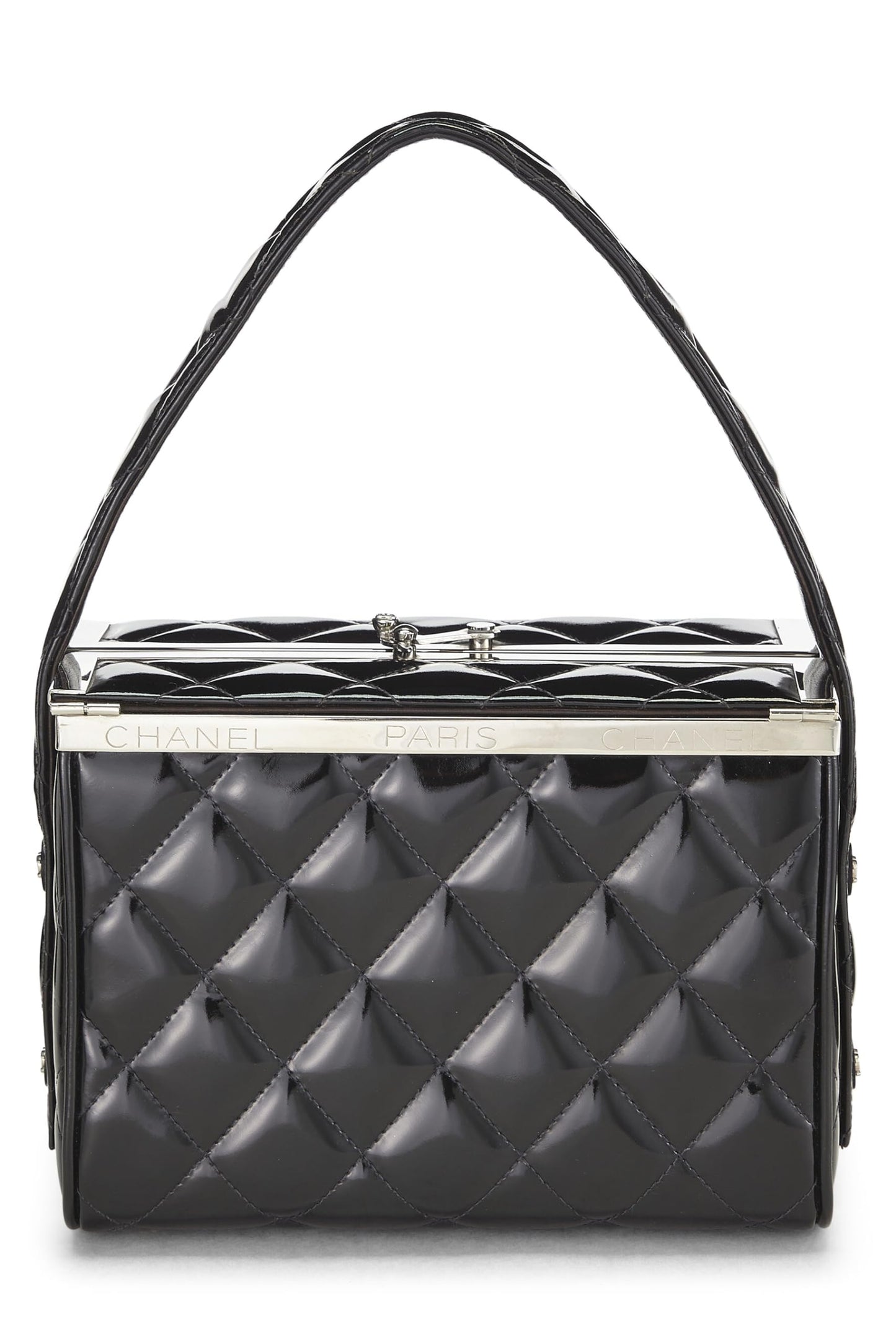 Chanel,  Black Patent Leather Box Vanity, Black