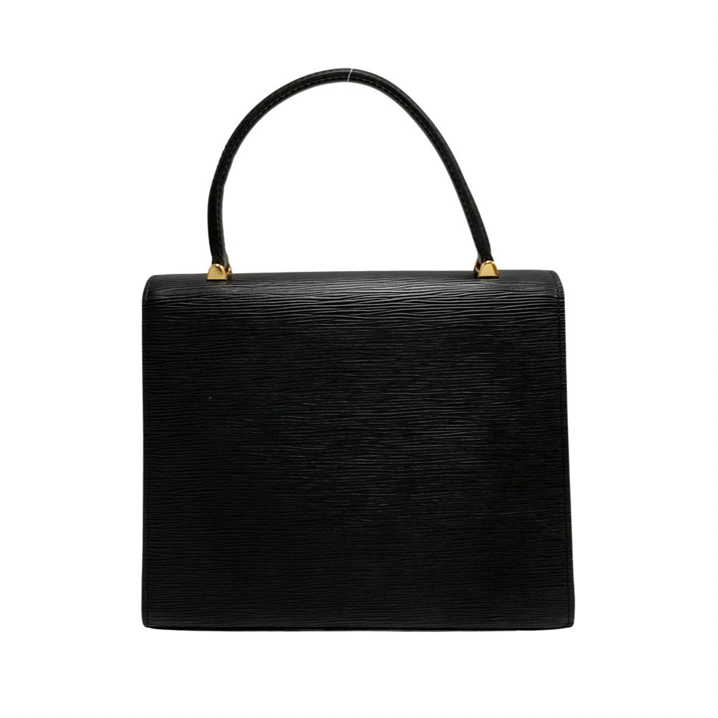Louis Vuitton Epi Leather Malesherbes Handbag Black