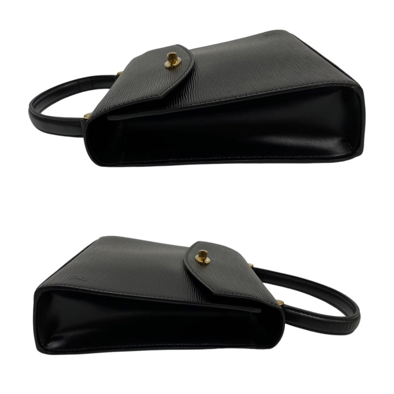 Louis Vuitton Epi Leather Malesherbes Handbag Black