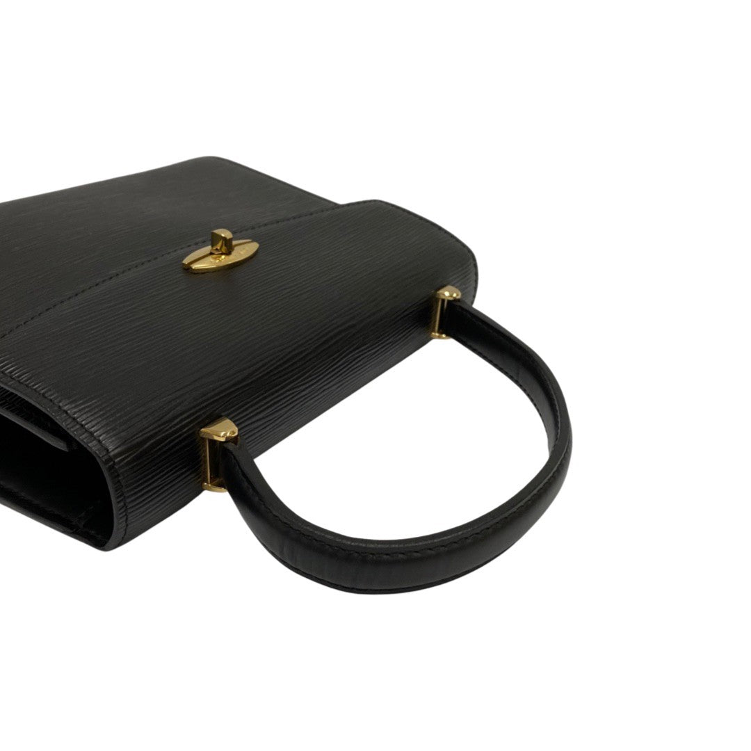Louis Vuitton Epi Leather Malesherbes Handbag Black