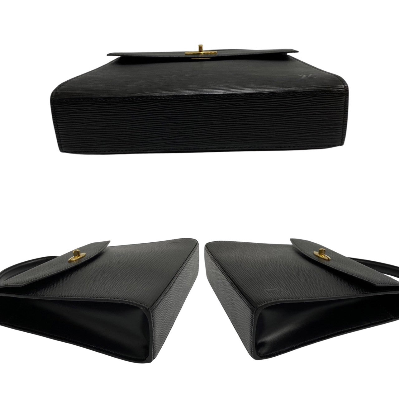 Louis Vuitton Epi Leather Malesherbes Handbag Black