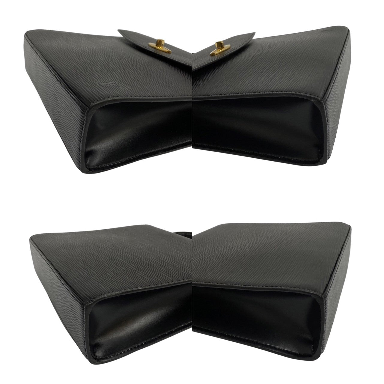 Louis Vuitton Epi Leather Malesherbes Handbag Black