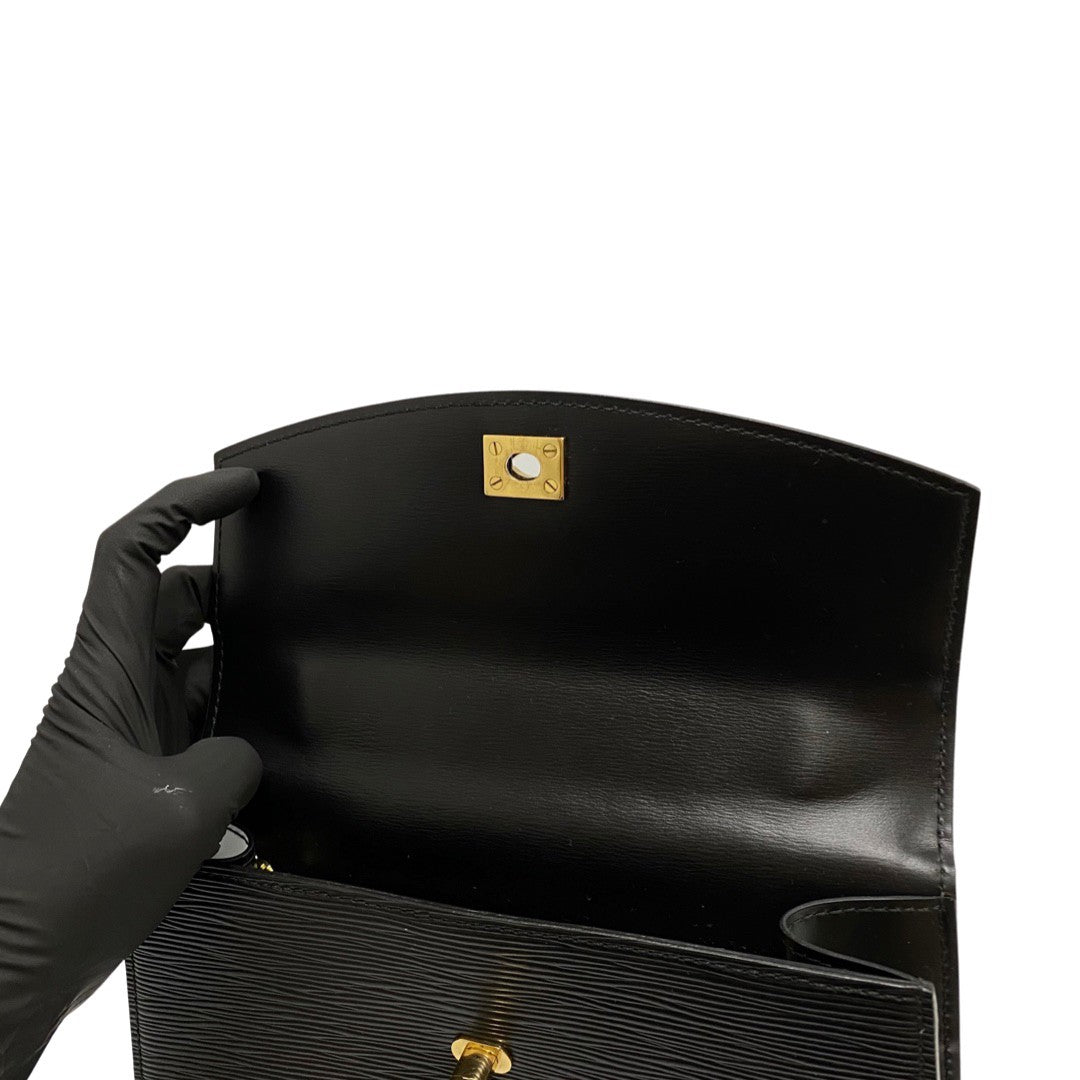 Louis Vuitton Epi Leather Malesherbes Handbag Black