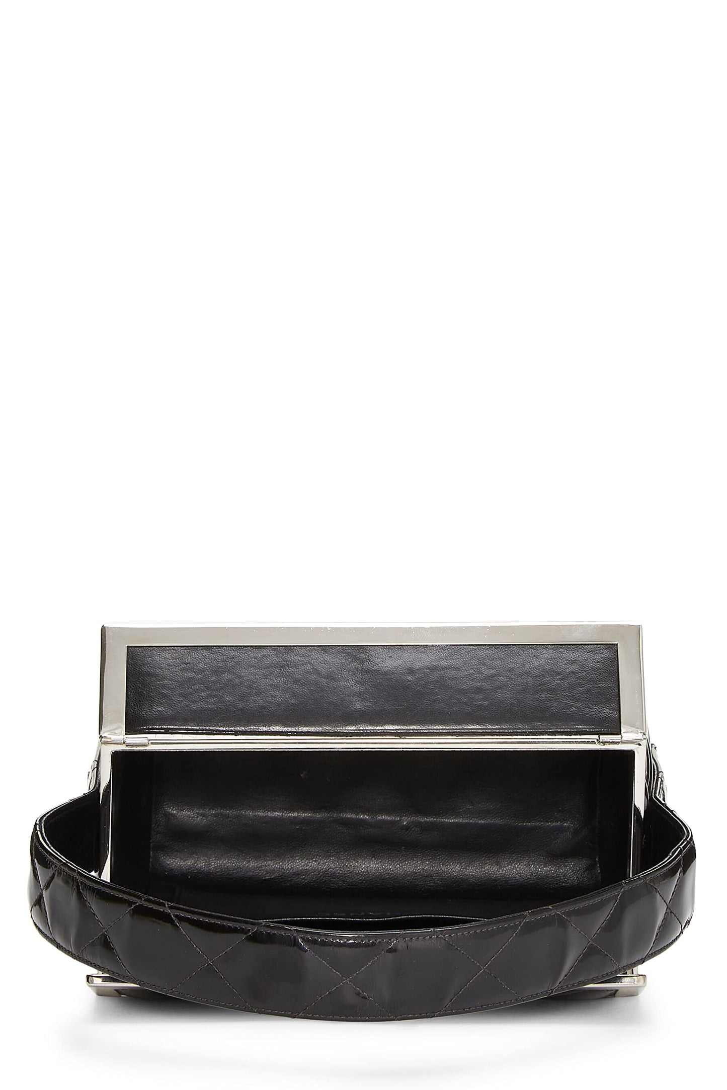 Chanel,  Black Patent Leather Box Bag, Black