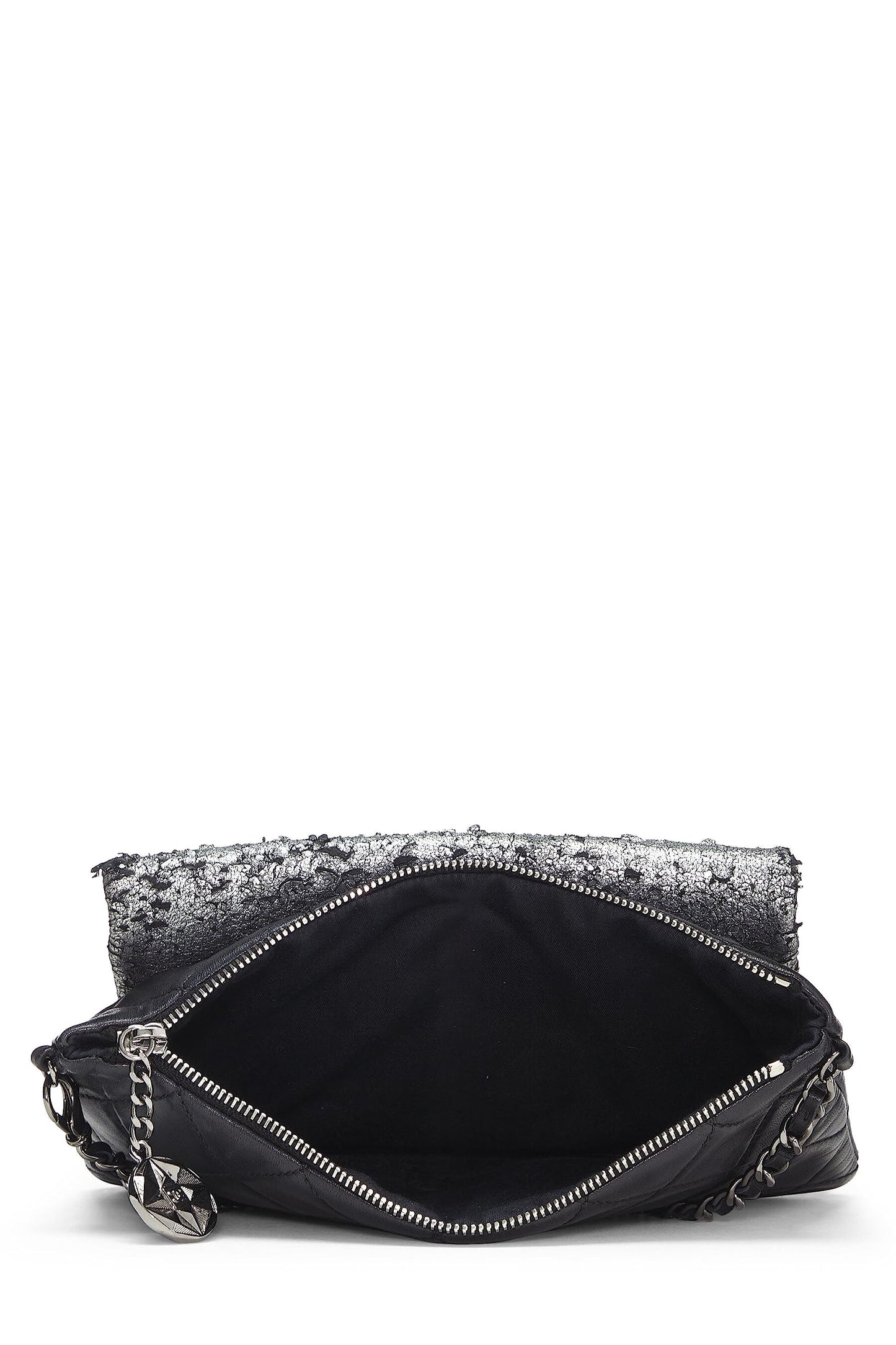 Chanel,  Silver Metallic Lambskin Mineral Nights Evening Bag, Multi