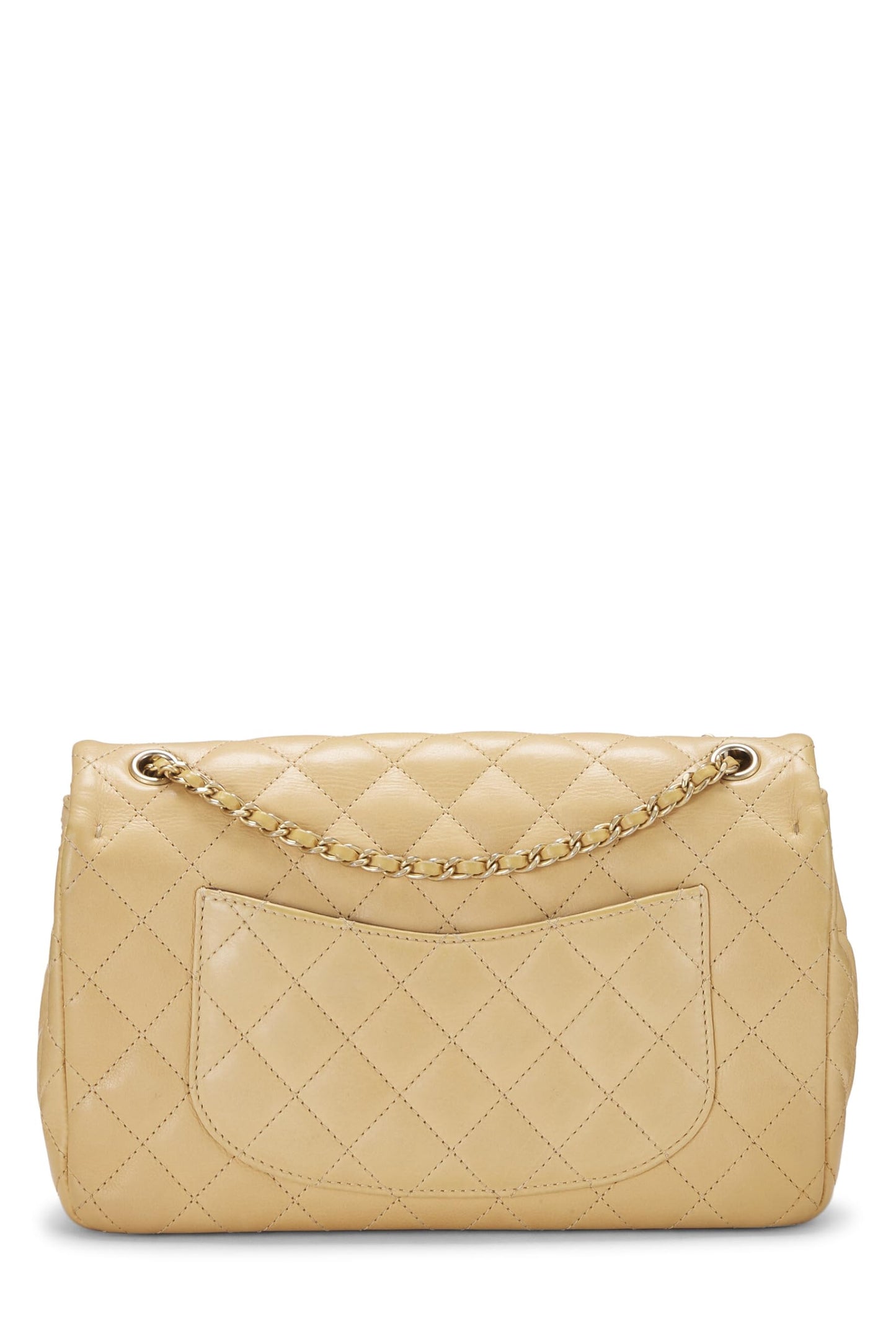 Chanel,  Paris-Cosmopolite Beige Chevron Lambskin Rock the Corner Flap Bag Medium, Beige