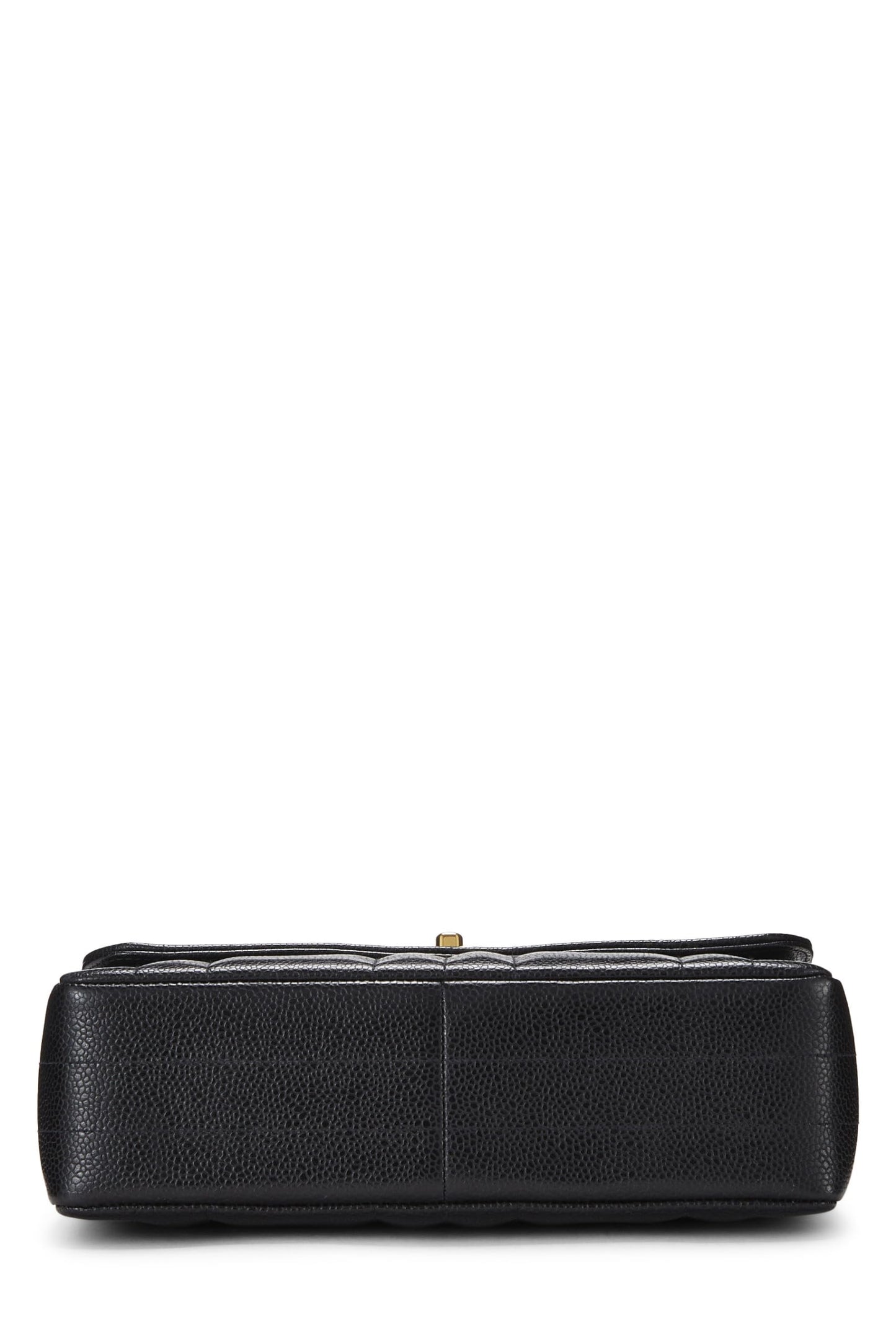Chanel,  Black Vertical Caviar Half Flap Small, Black