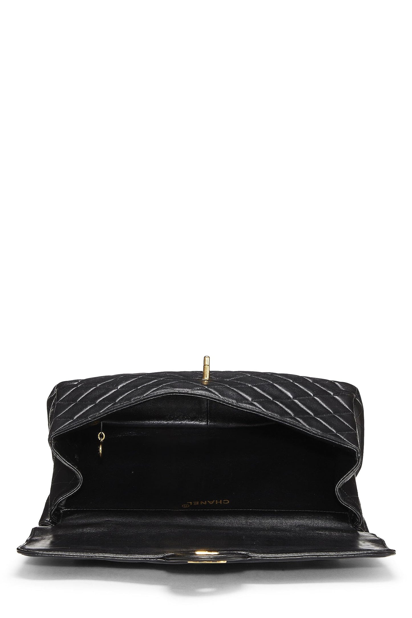 Chanel,  Black Quilted Lambskin Double Sided Classic Flap Jumbo, Black