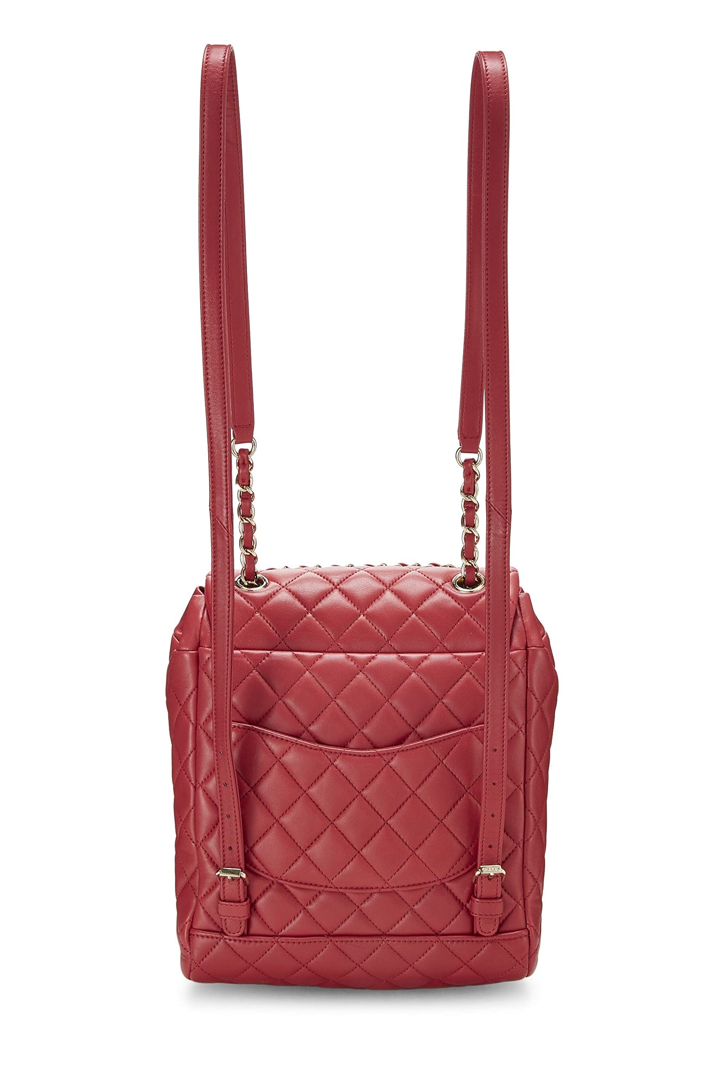 Chanel,  Red Quilted Lambskin Urban Spirit Backpack Small, Red