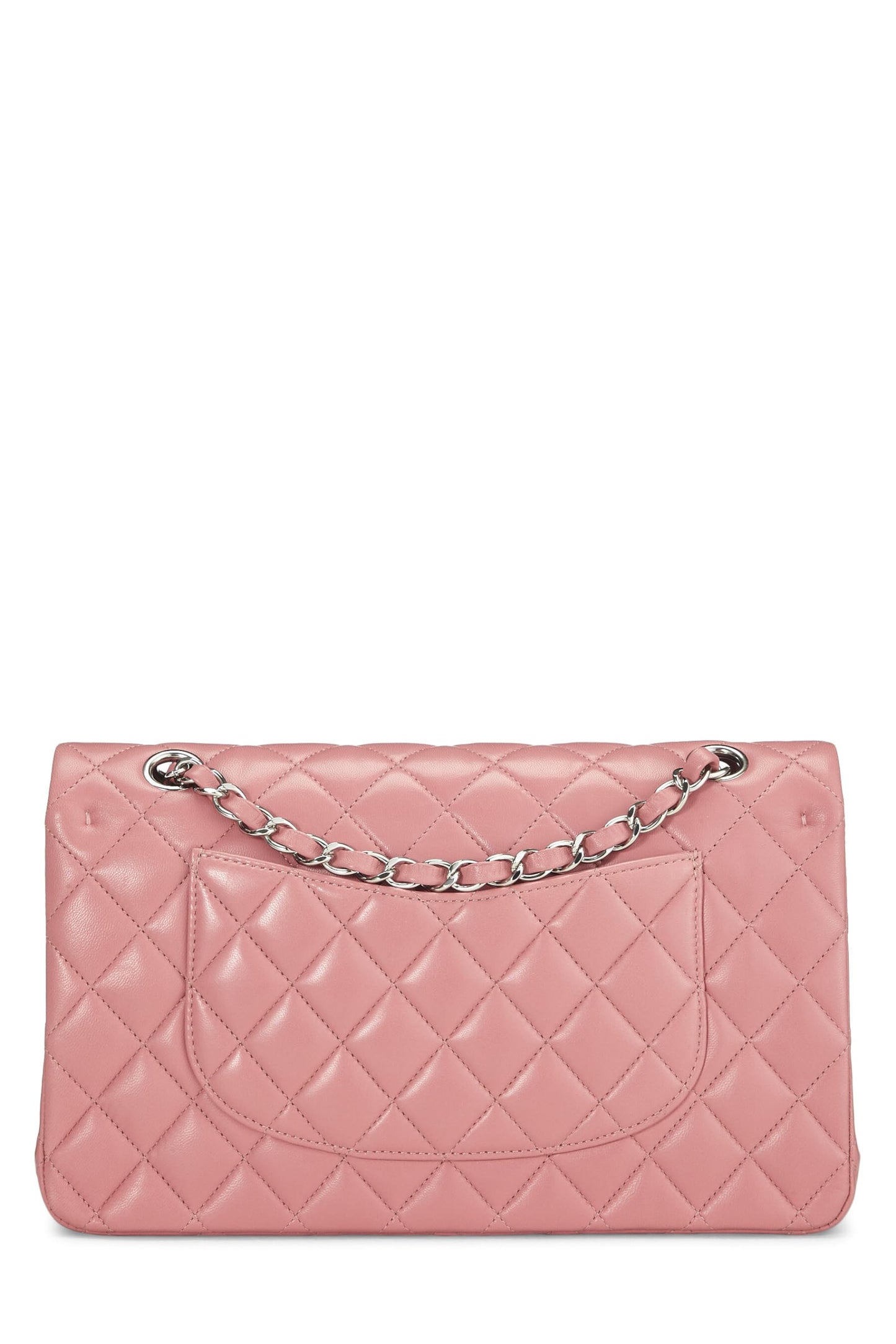 Chanel,  Pink Quilted Lambskin Classic Double Flap Medium, Pink