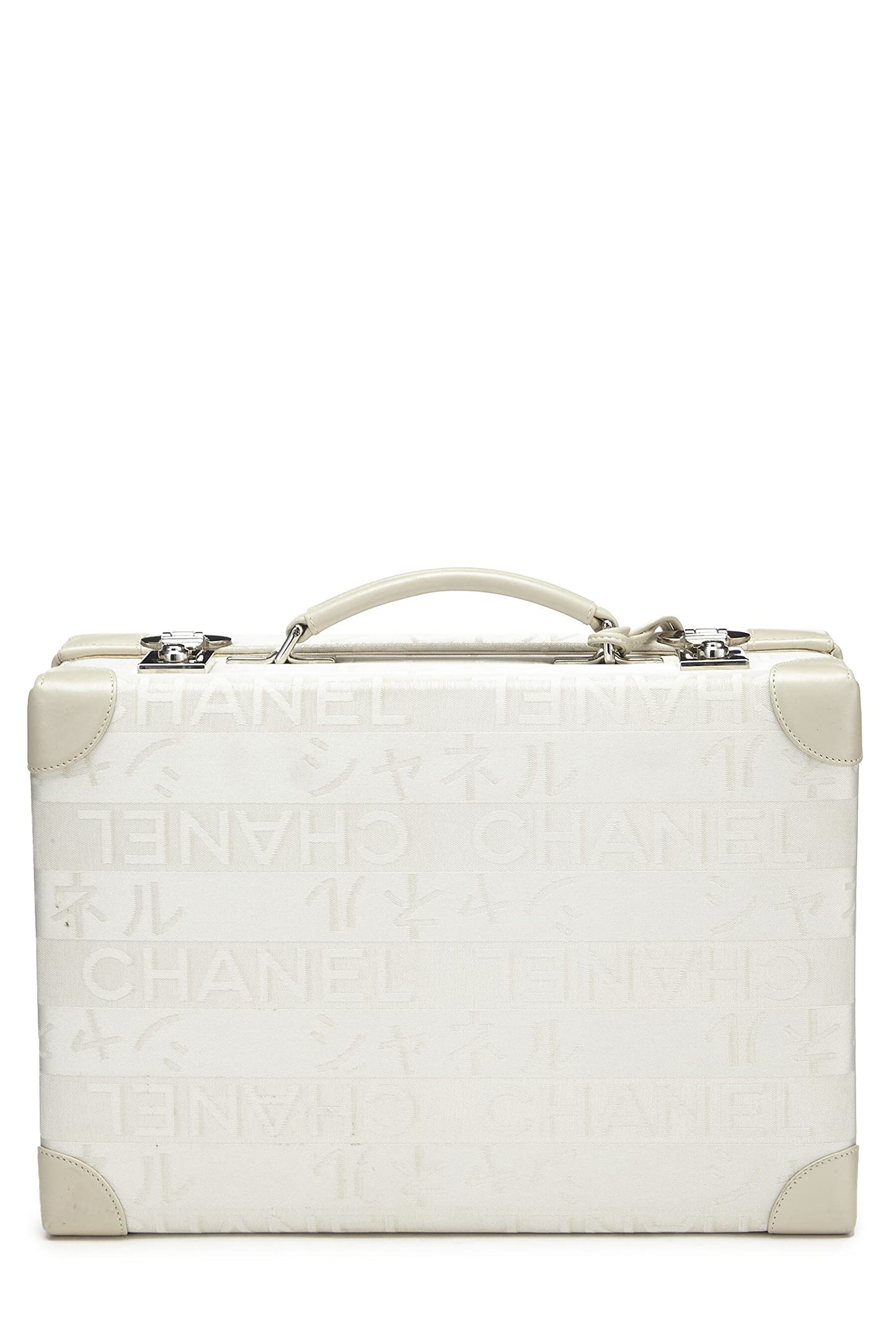Chanel,  White Satin Ginza Briefcase LTD, White