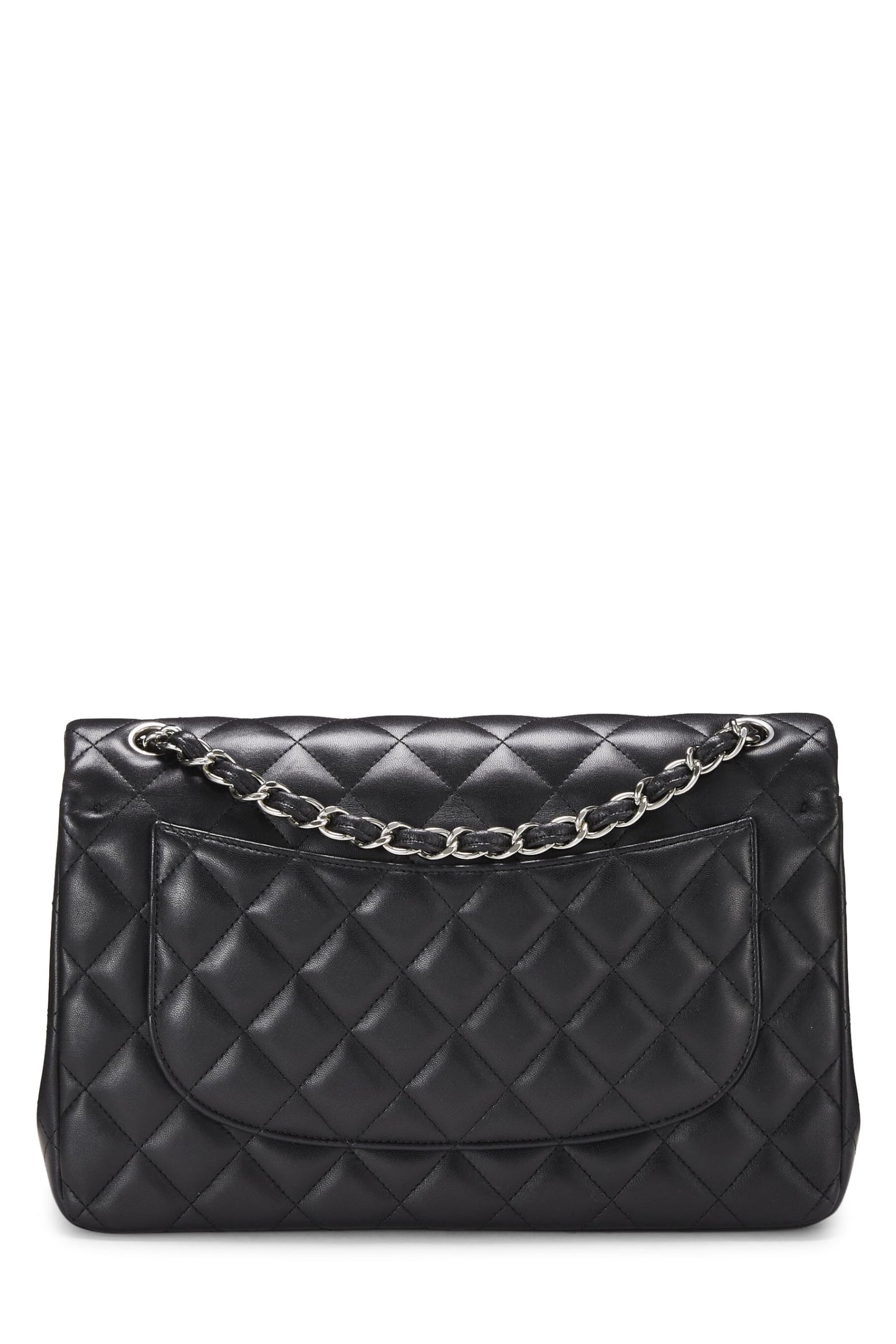 Chanel,  Black Quilted Lambskin New Classic Double Flap Jumbo, Black